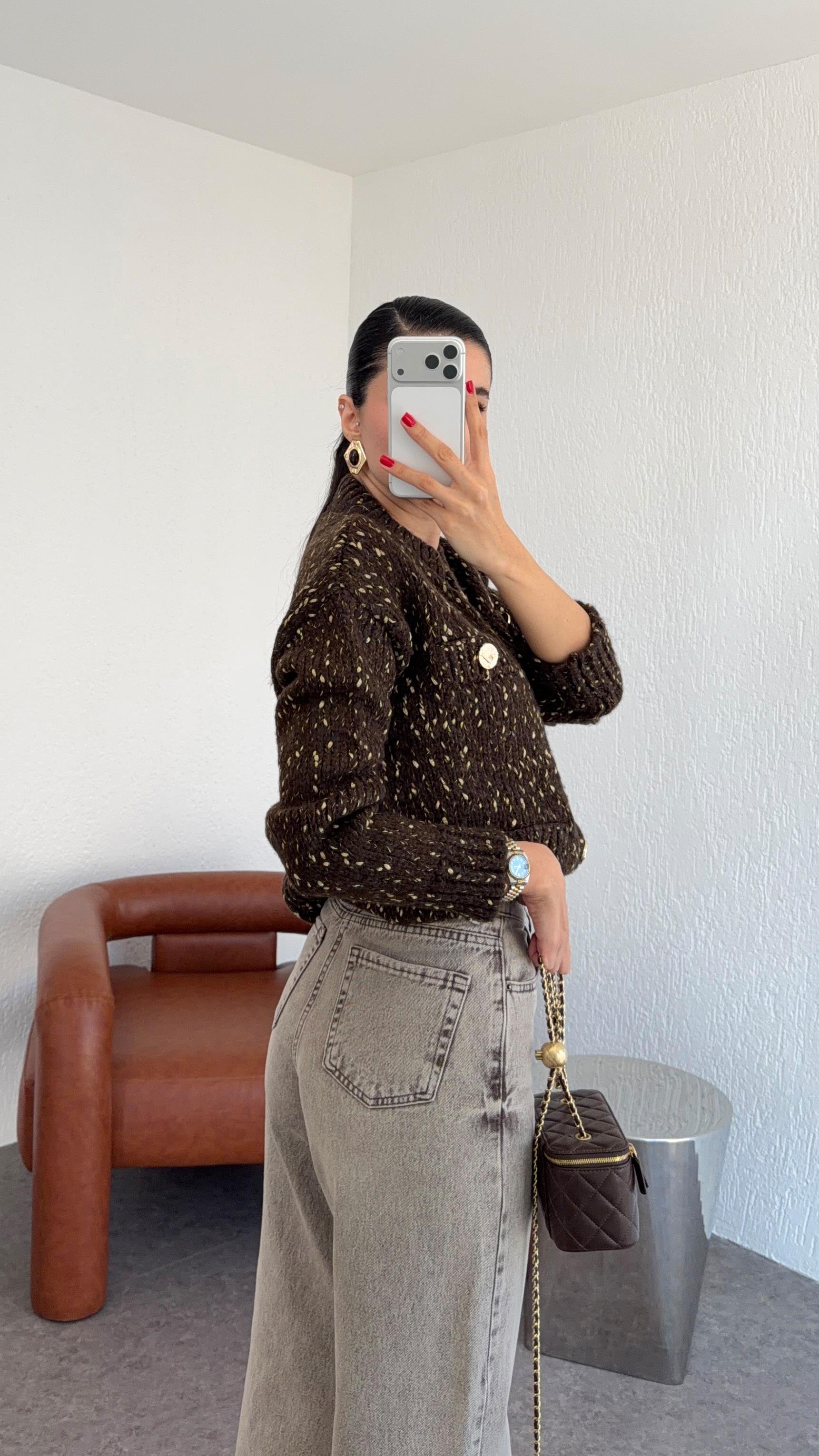 Kahve Tintli Duman Rengi Jean