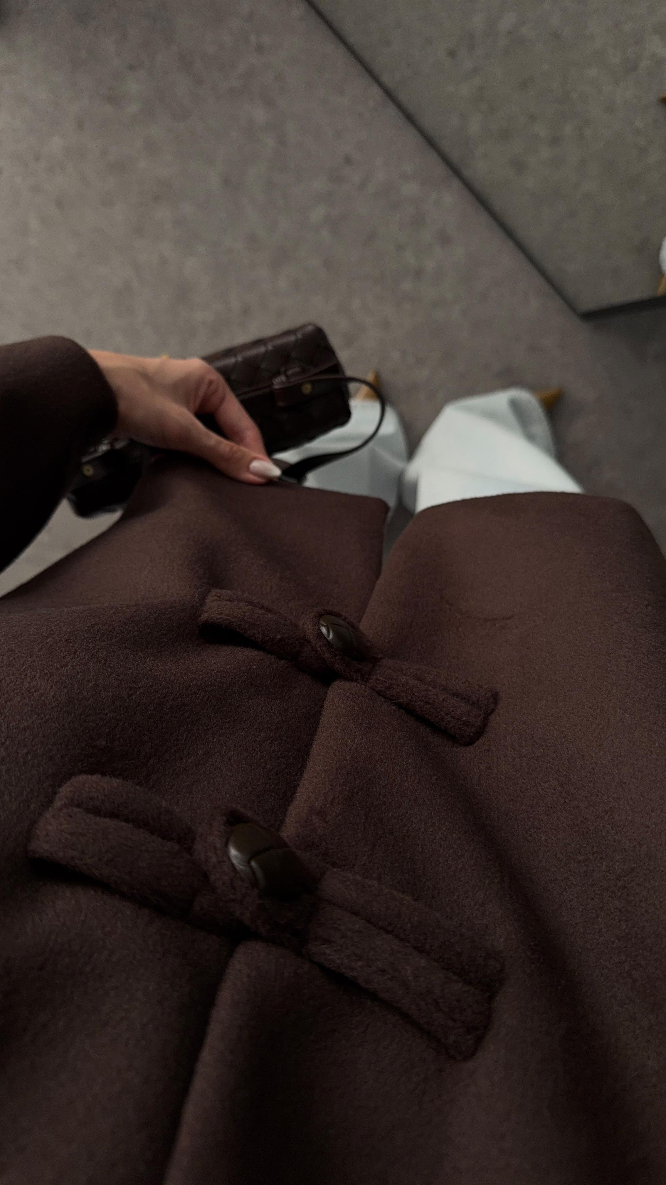 Kahverengi Kısa Kaşe Ceket