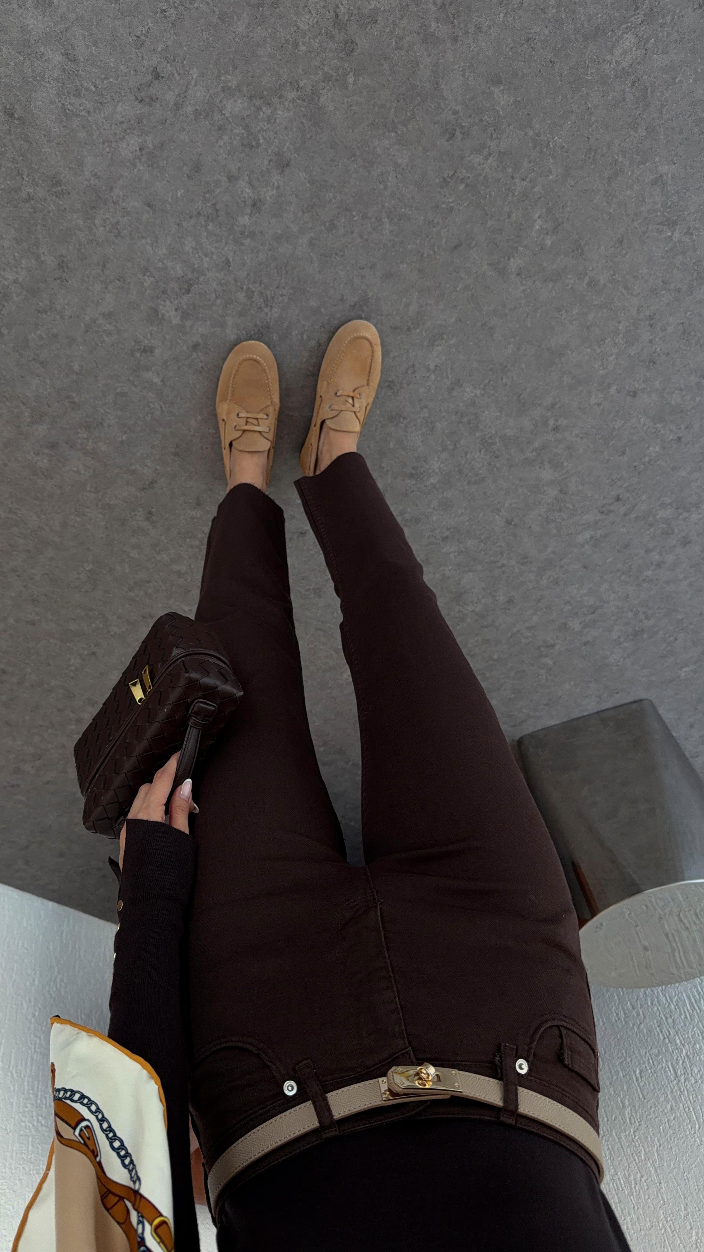 Kahverengi Momfit Jean