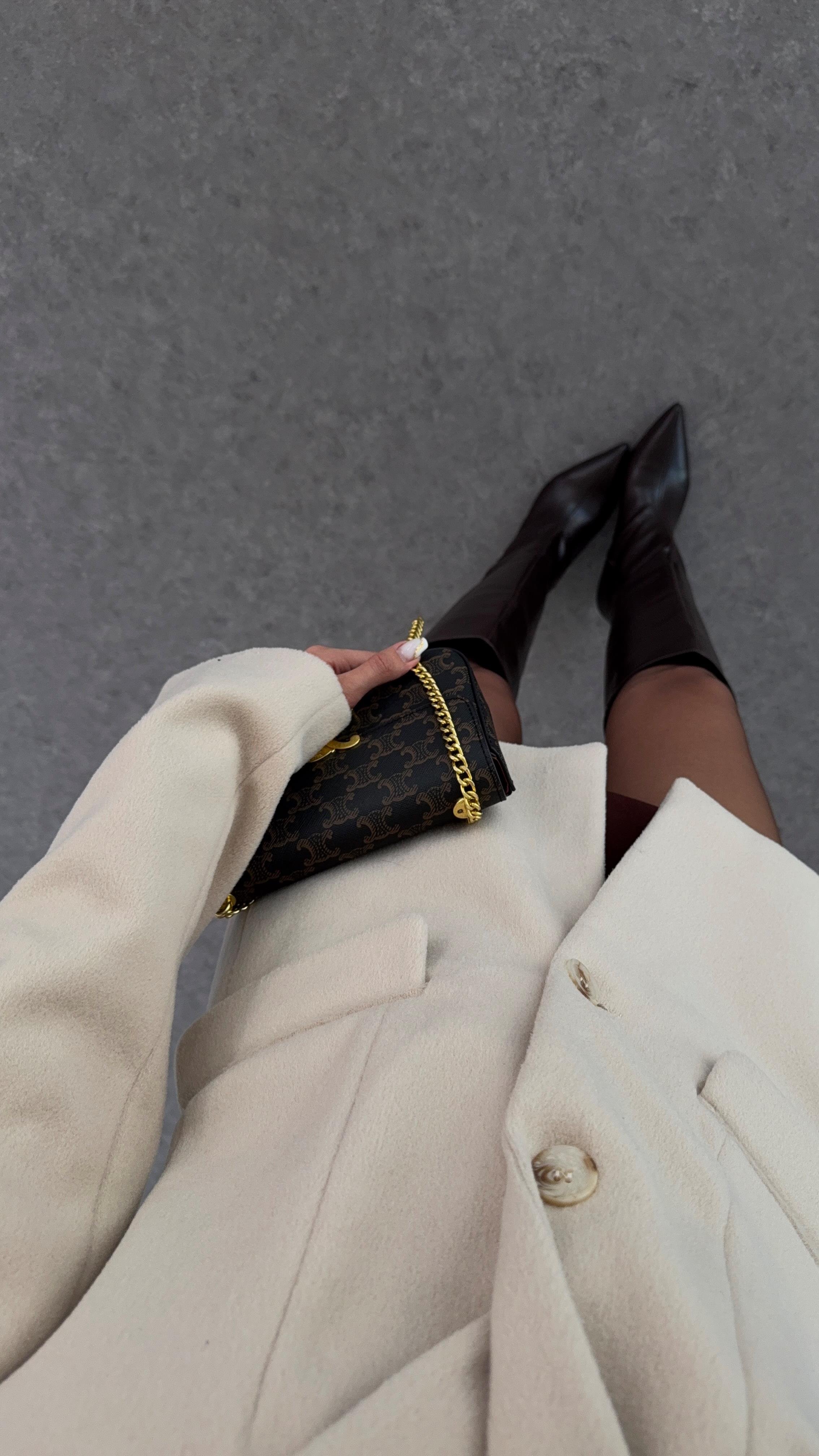 Kaşe Krem Blazer Ceket
