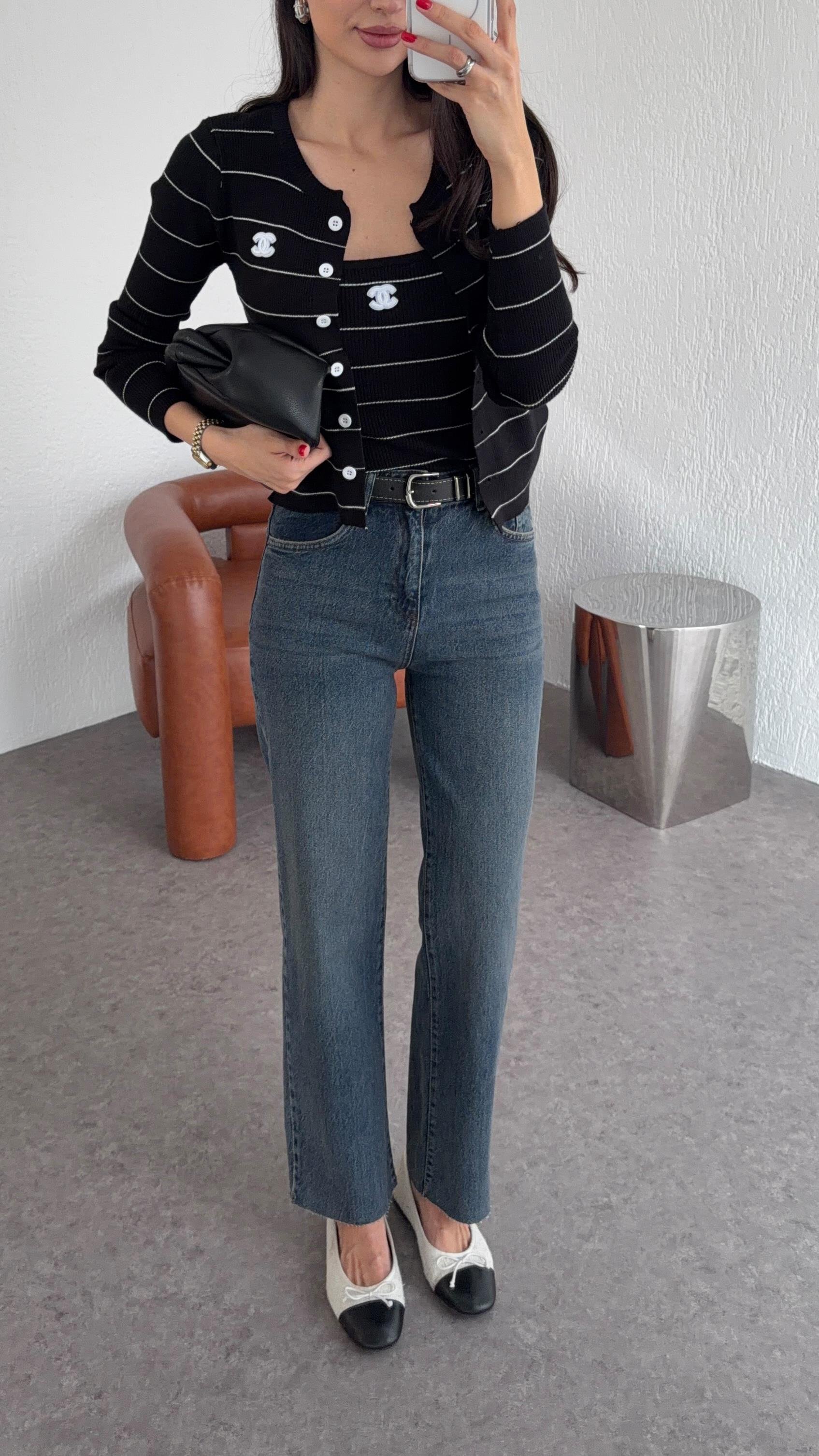 Kemerli Koyu Jean