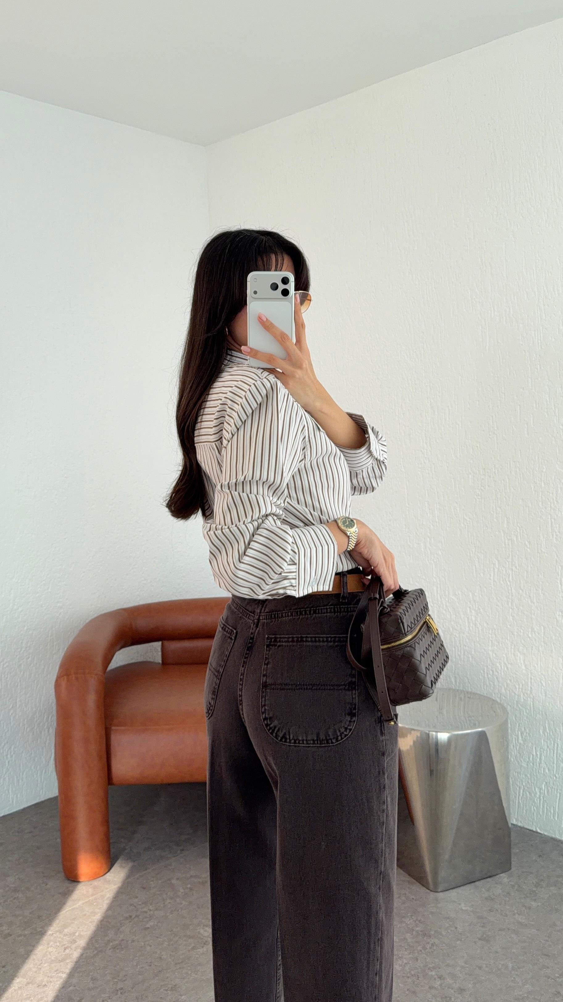 Kemerli Skatter Koyu Kahve Jean