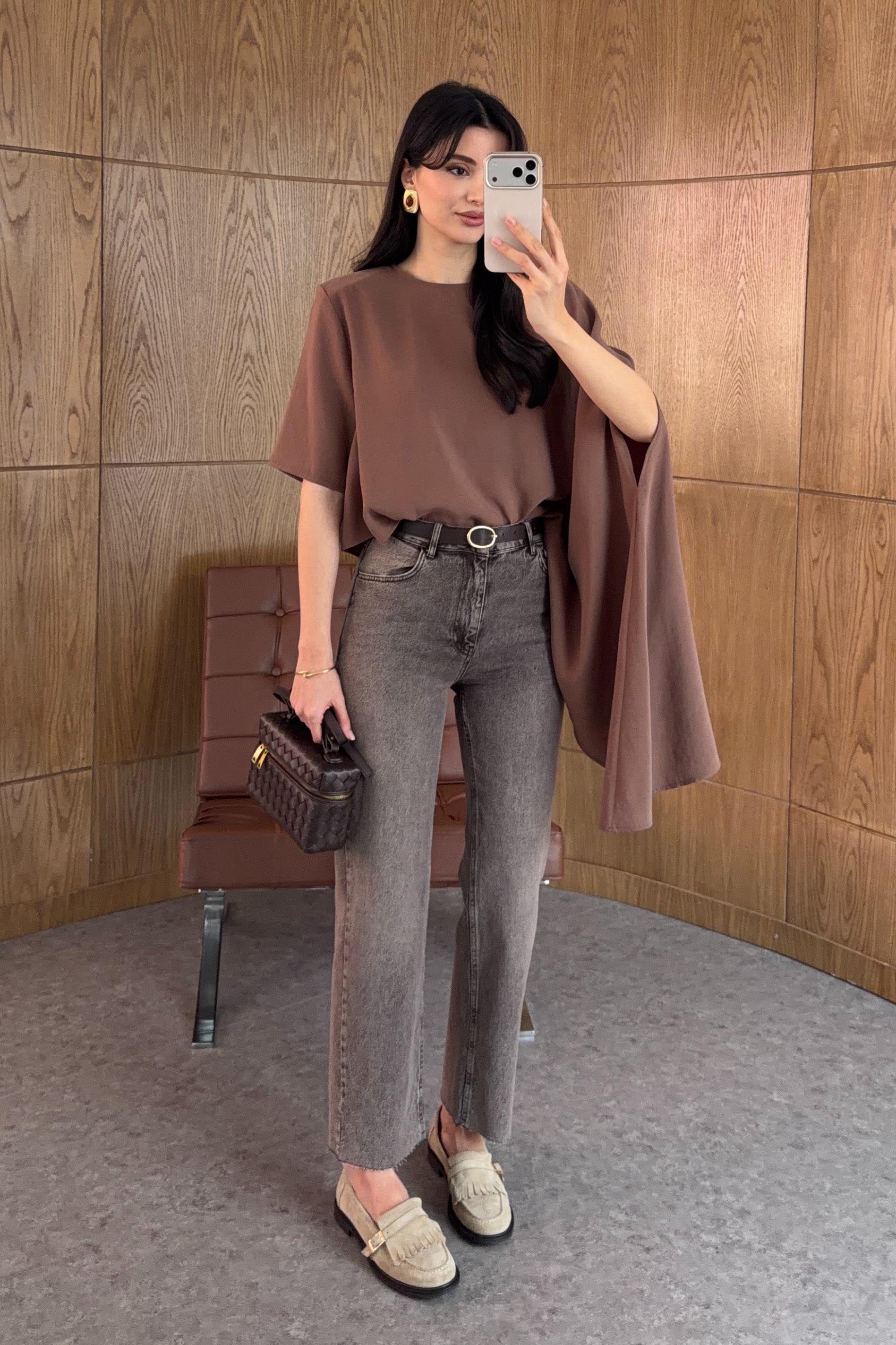 Kemerli Soğuk Kahve Momfit Jean