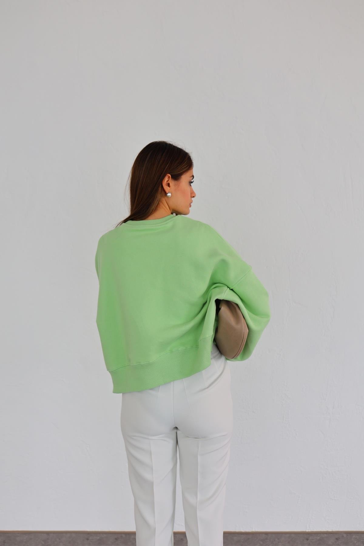 Kle Fıstık Yeşili Sweat