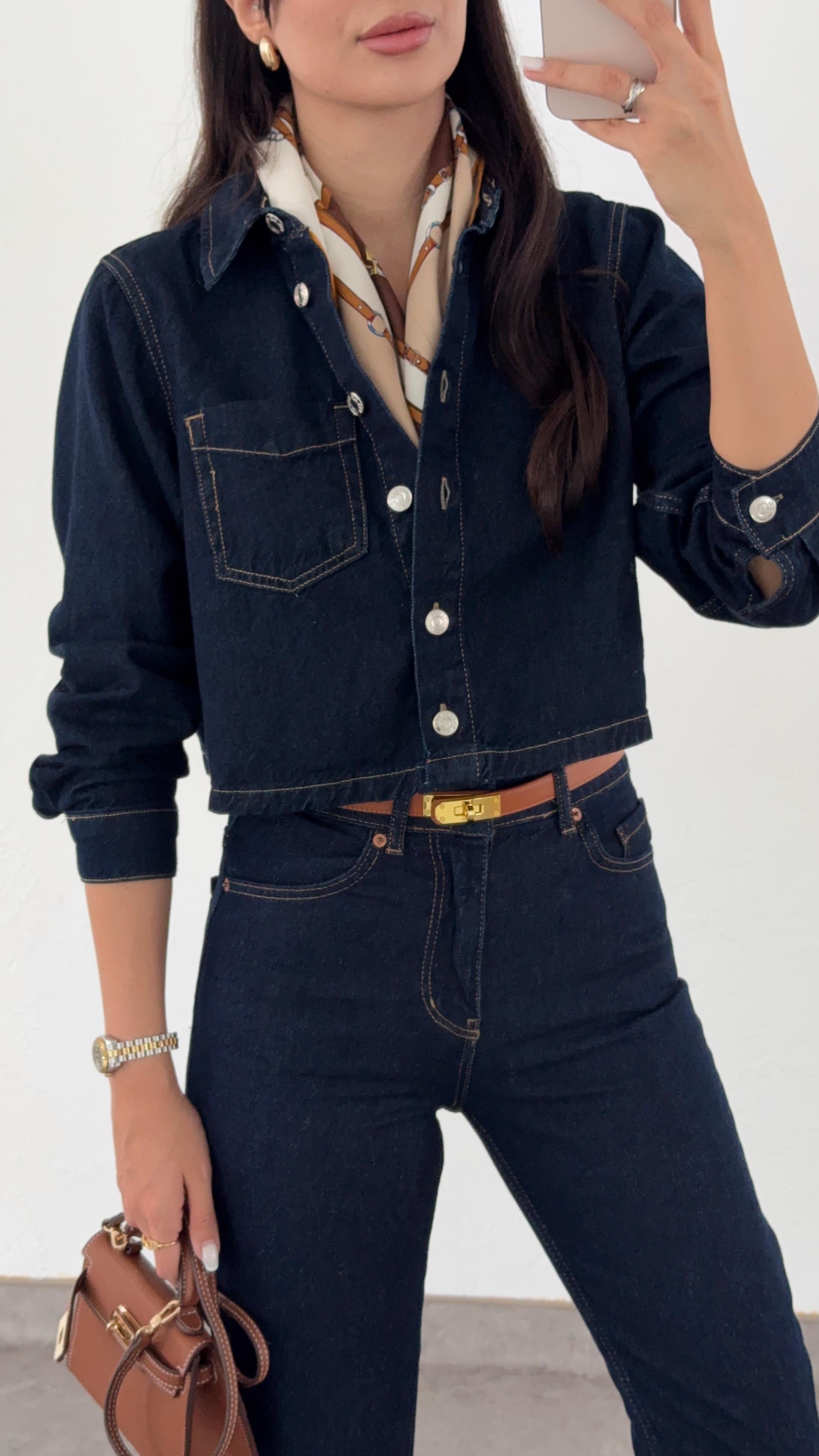 Koyu Denim Ceket