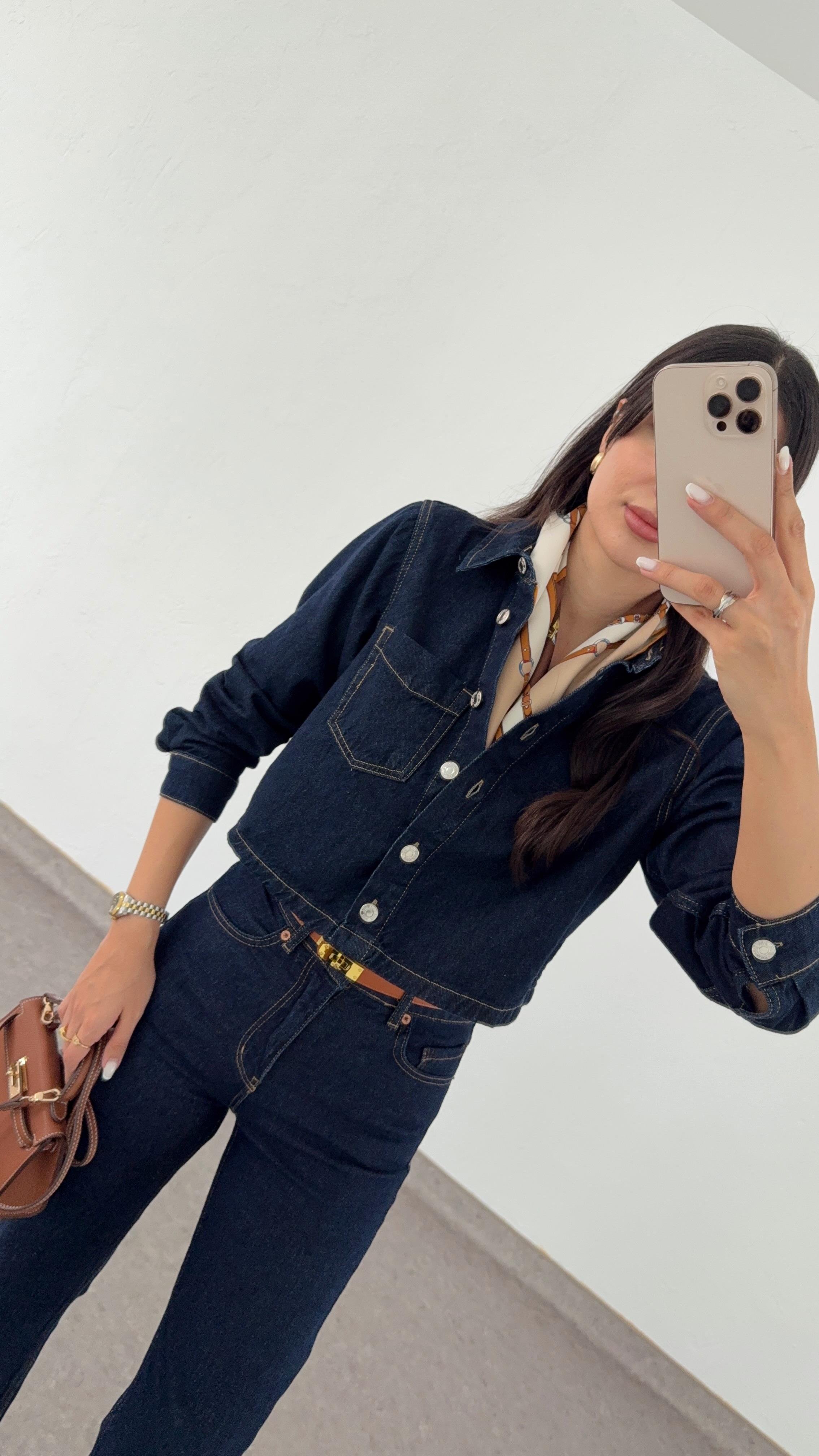 Koyu Denim Ceket