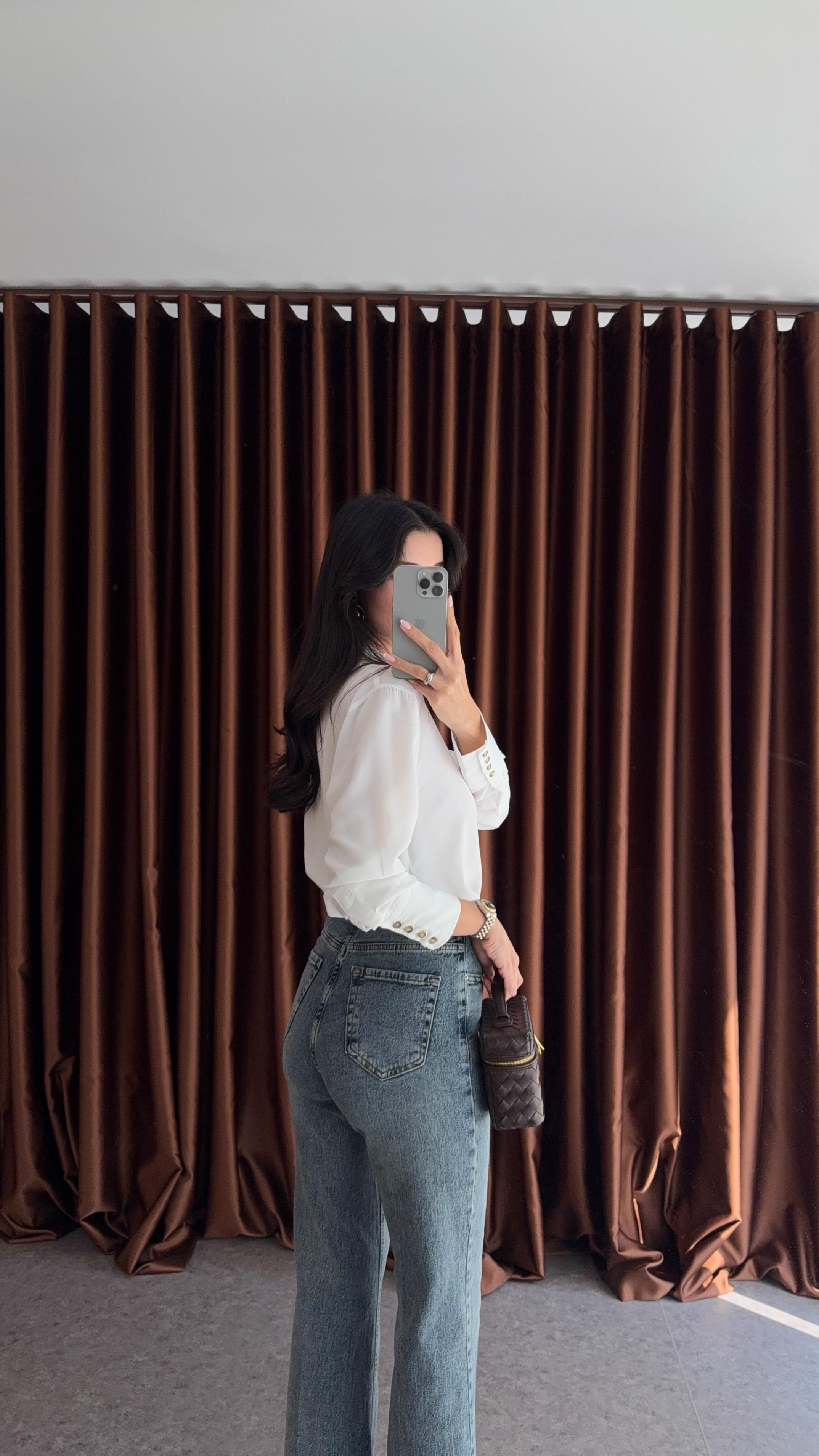 Koyu Kar Yıkamalı Flare Jean