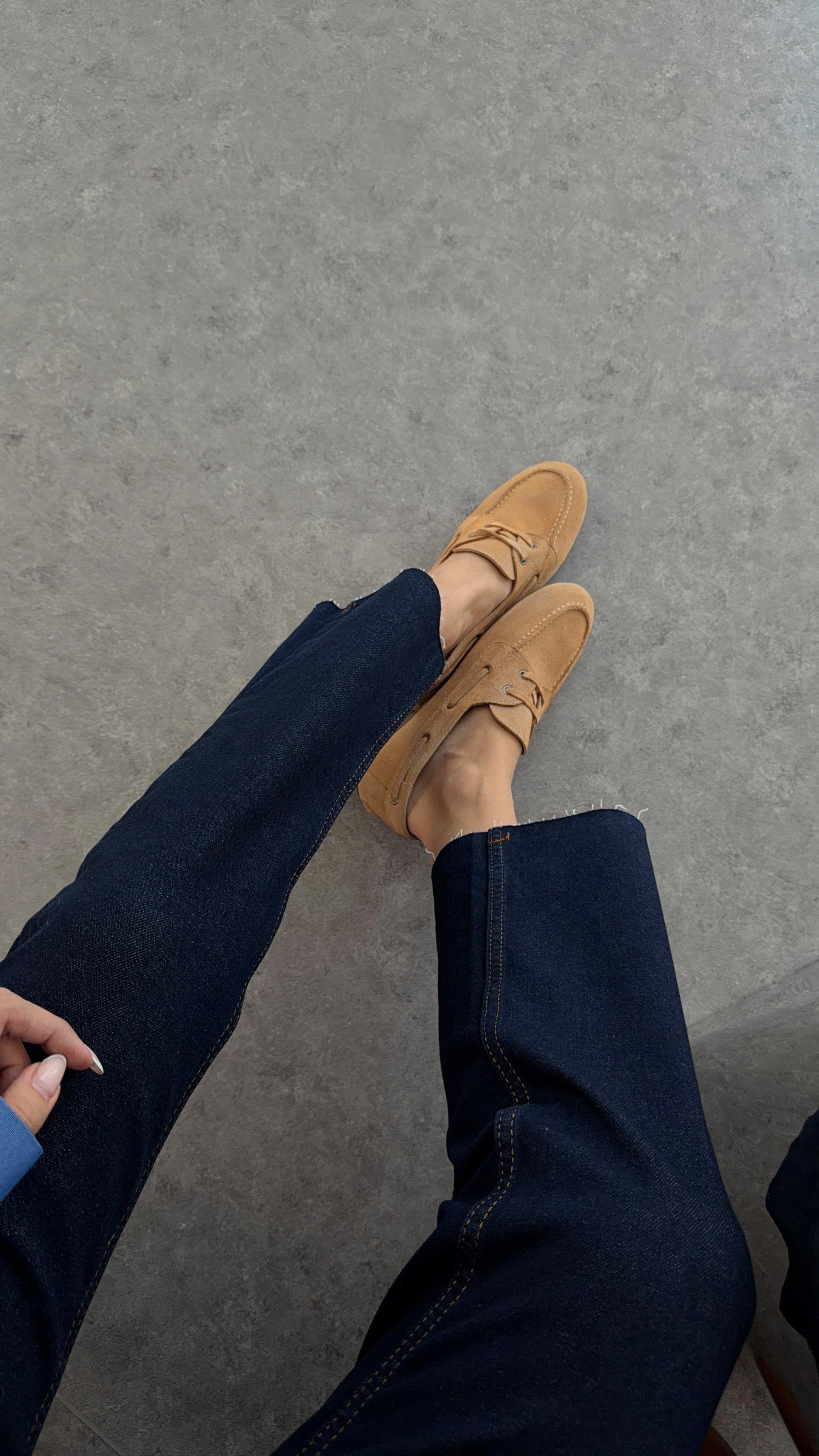 Koyu Lacivert Momfit Jean