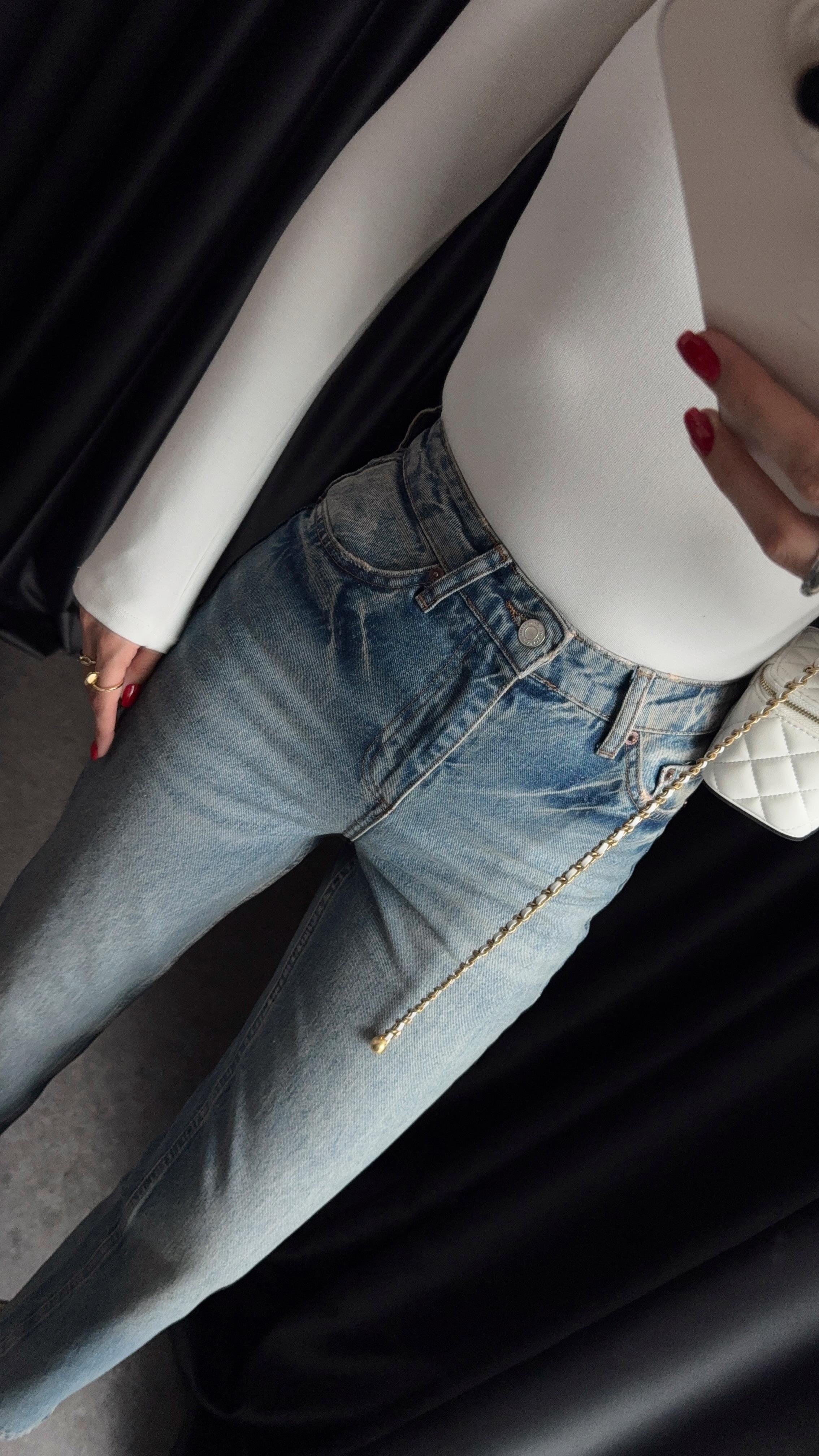 Koyu Mom Jean