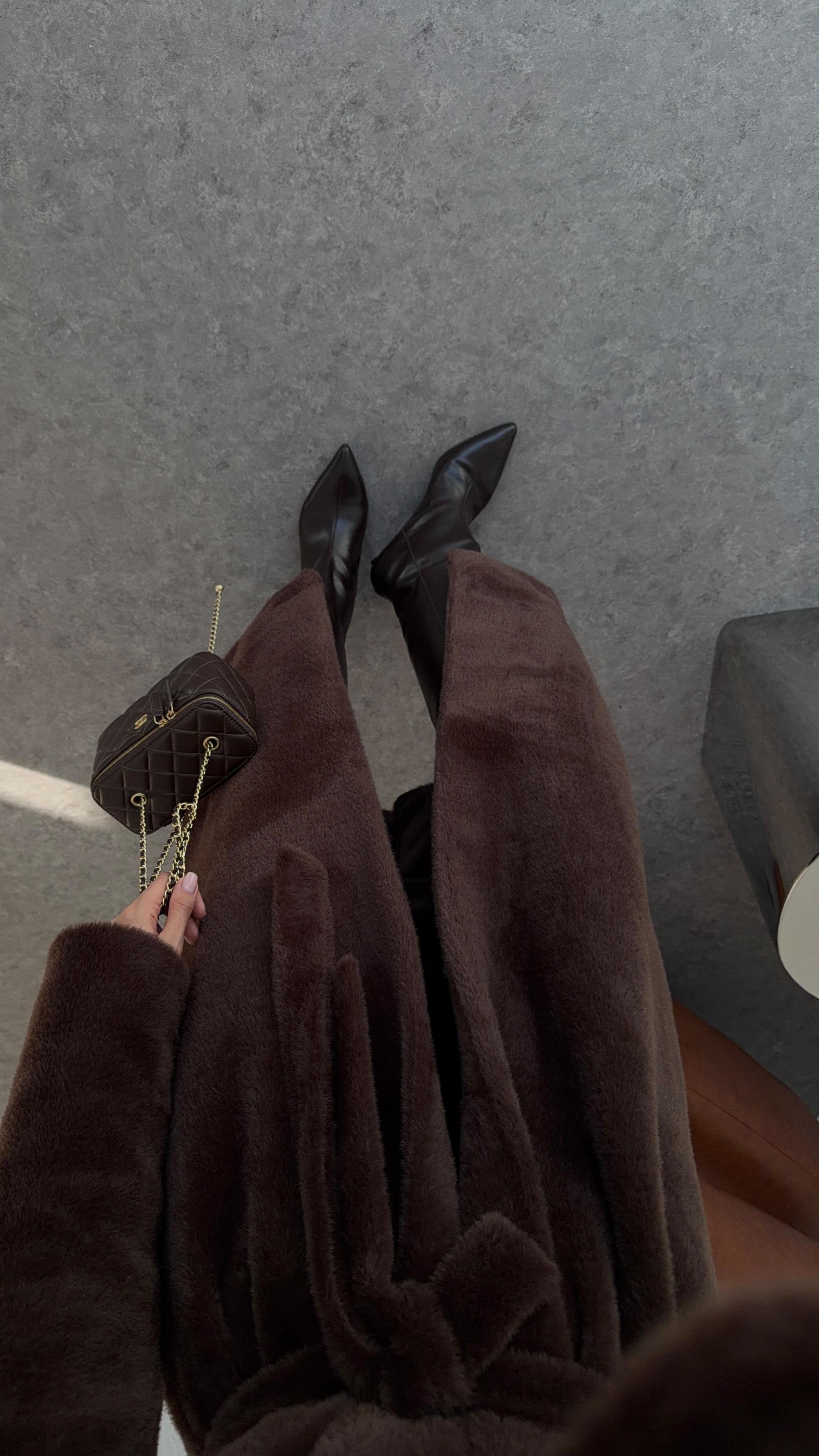 Kuşaklı Premium Acı Kahve Uzun Kürk