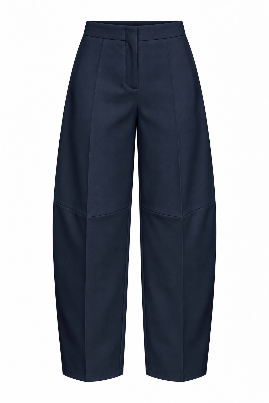 Lacivert Barrel Fit Kumaş Pantolon