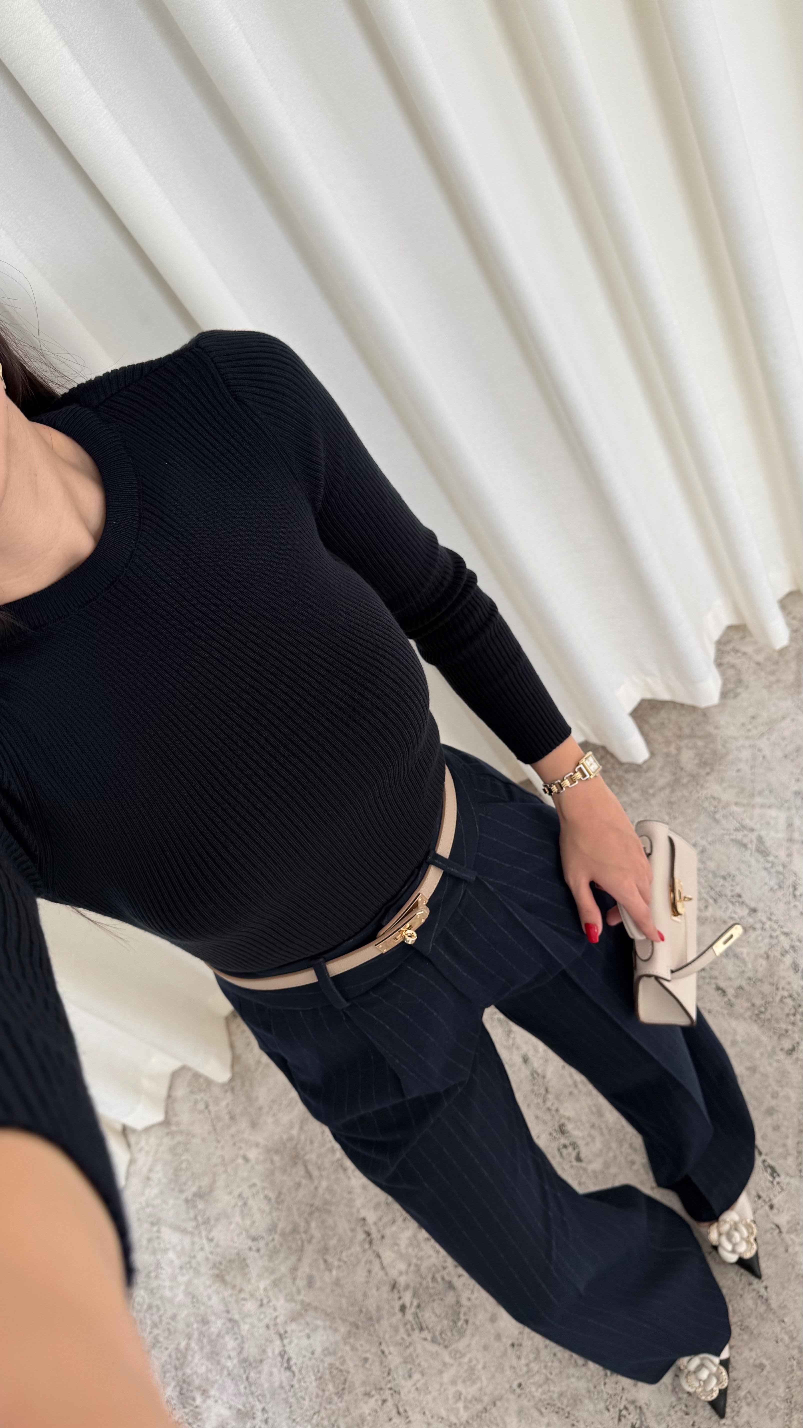 Lacivert Basic Triko