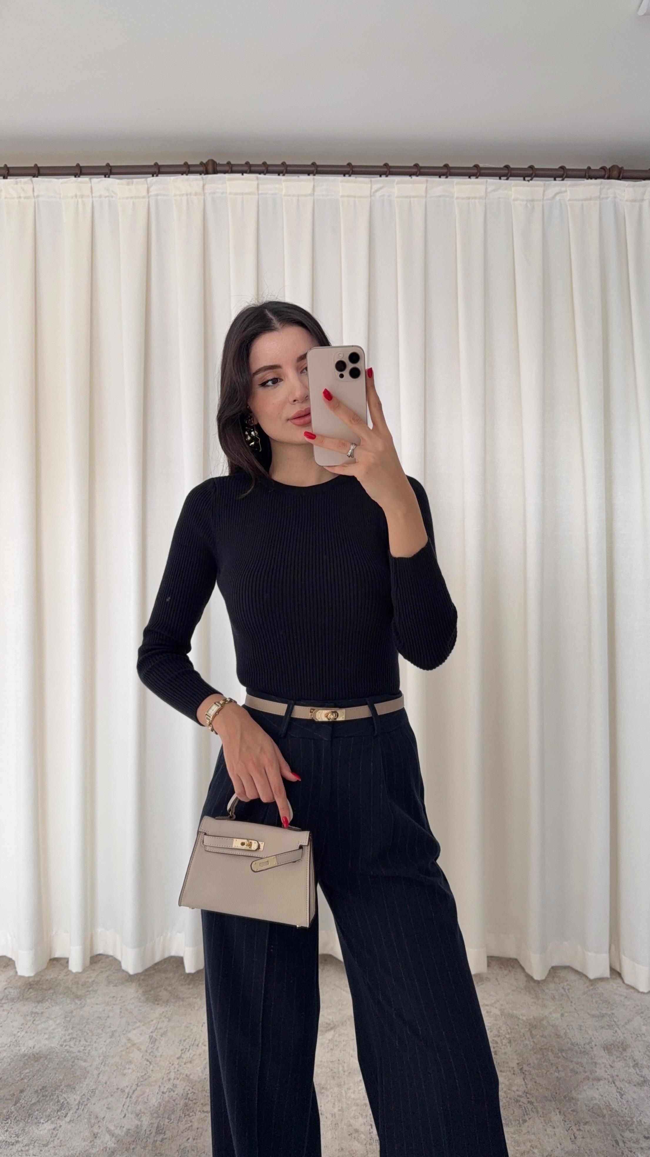 Lacivert Basic Triko