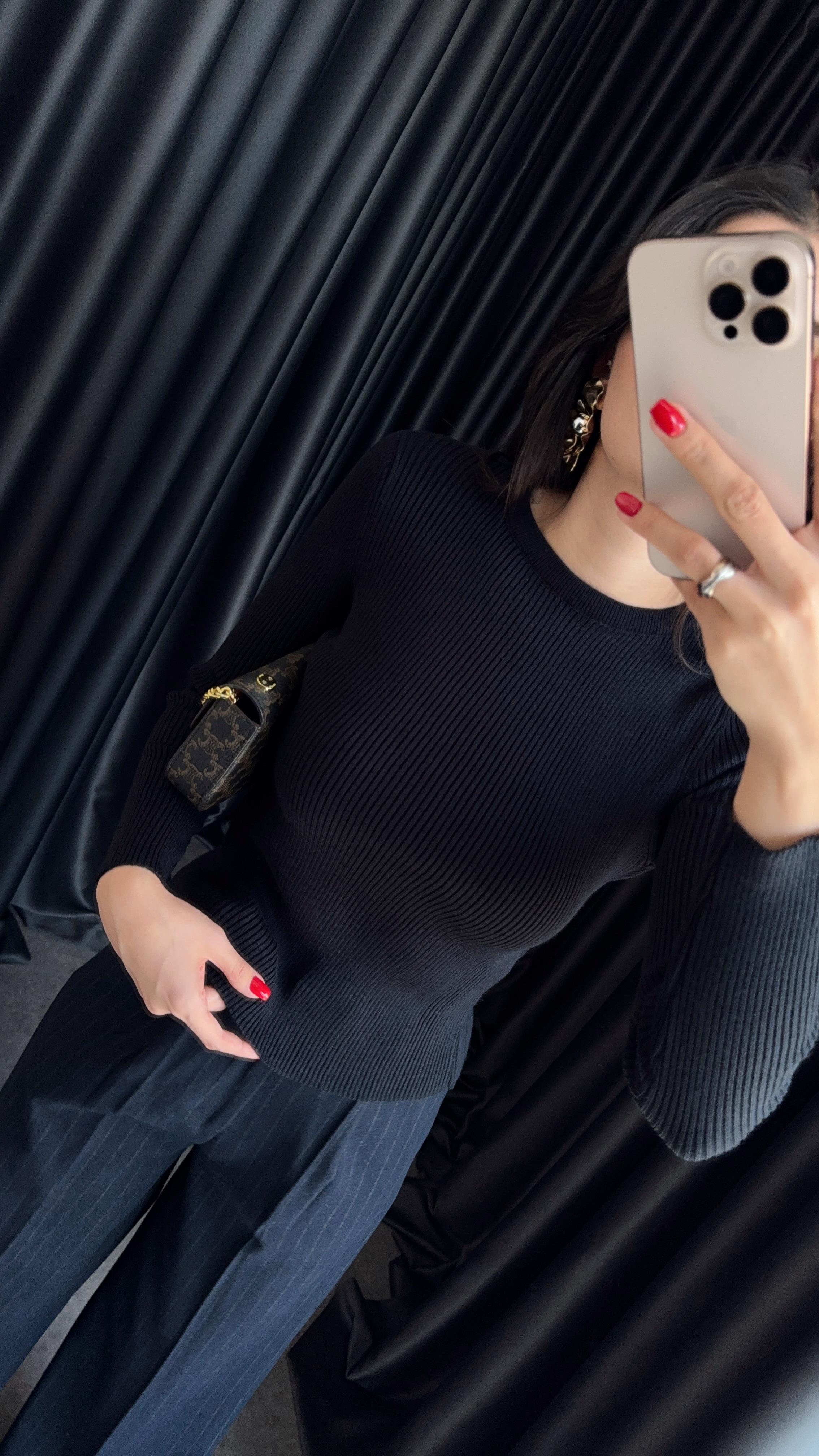 Lacivert Basic Triko