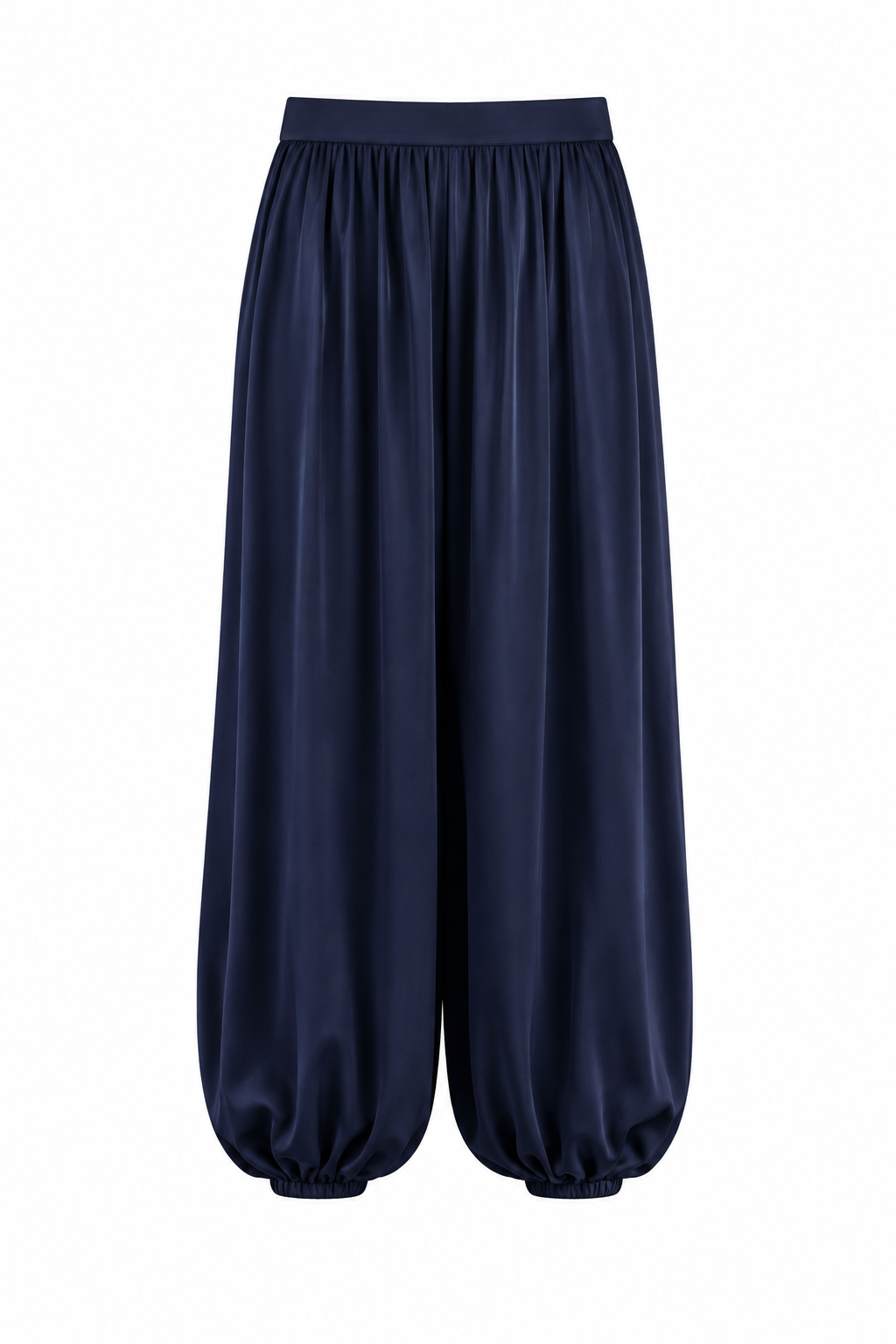 Lacivert Saten Şalvar Pantolon