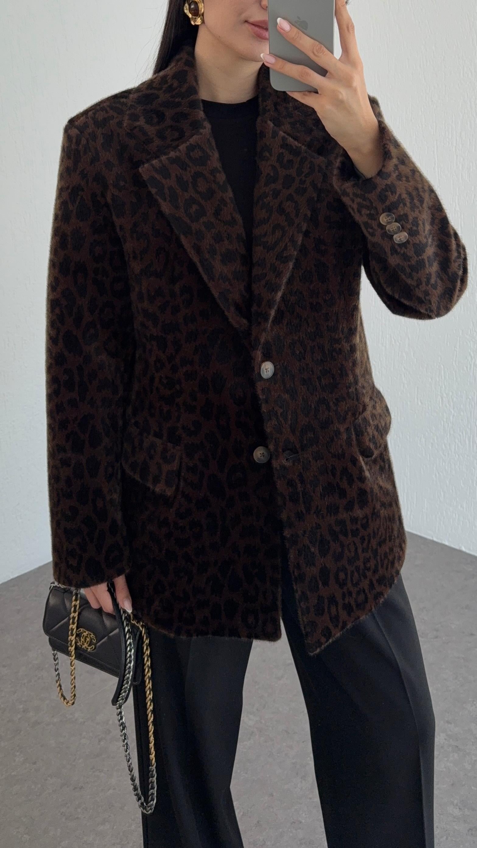Leopar Ceket Kaban