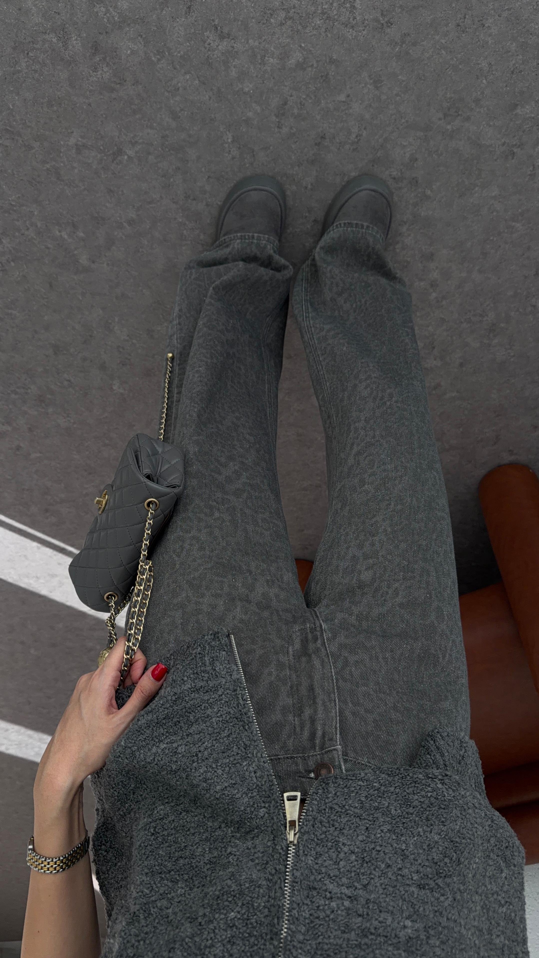 Leopar Desenli Gri Jean