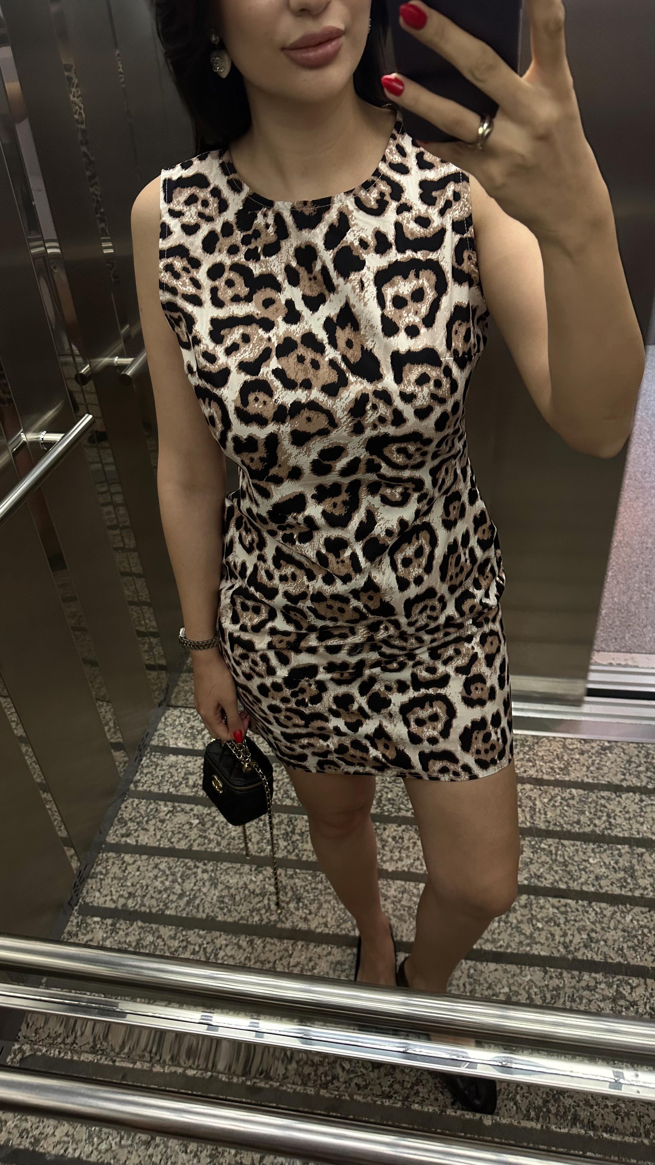 Leoparlı Elbise