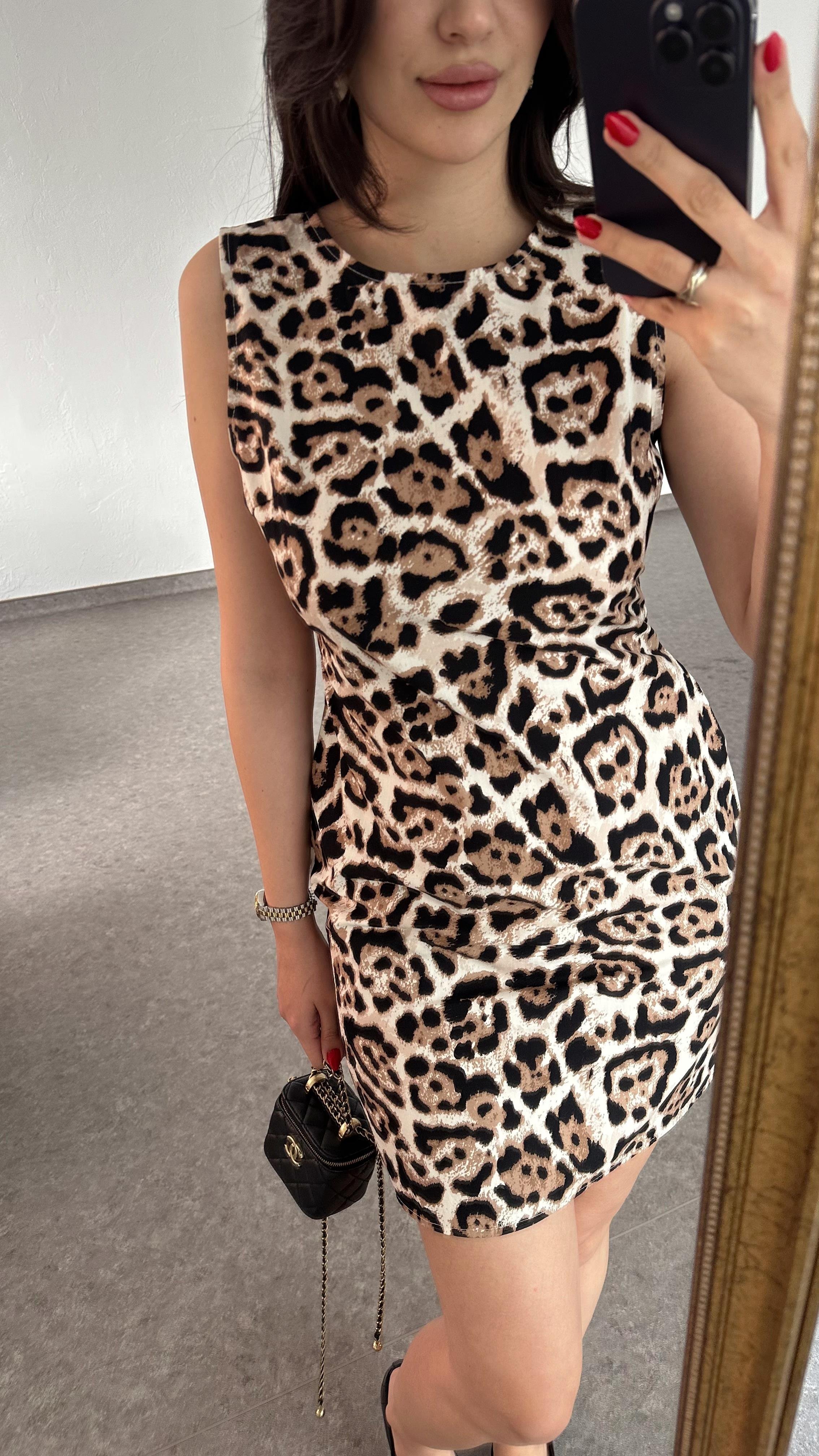 Leoparlı Elbise