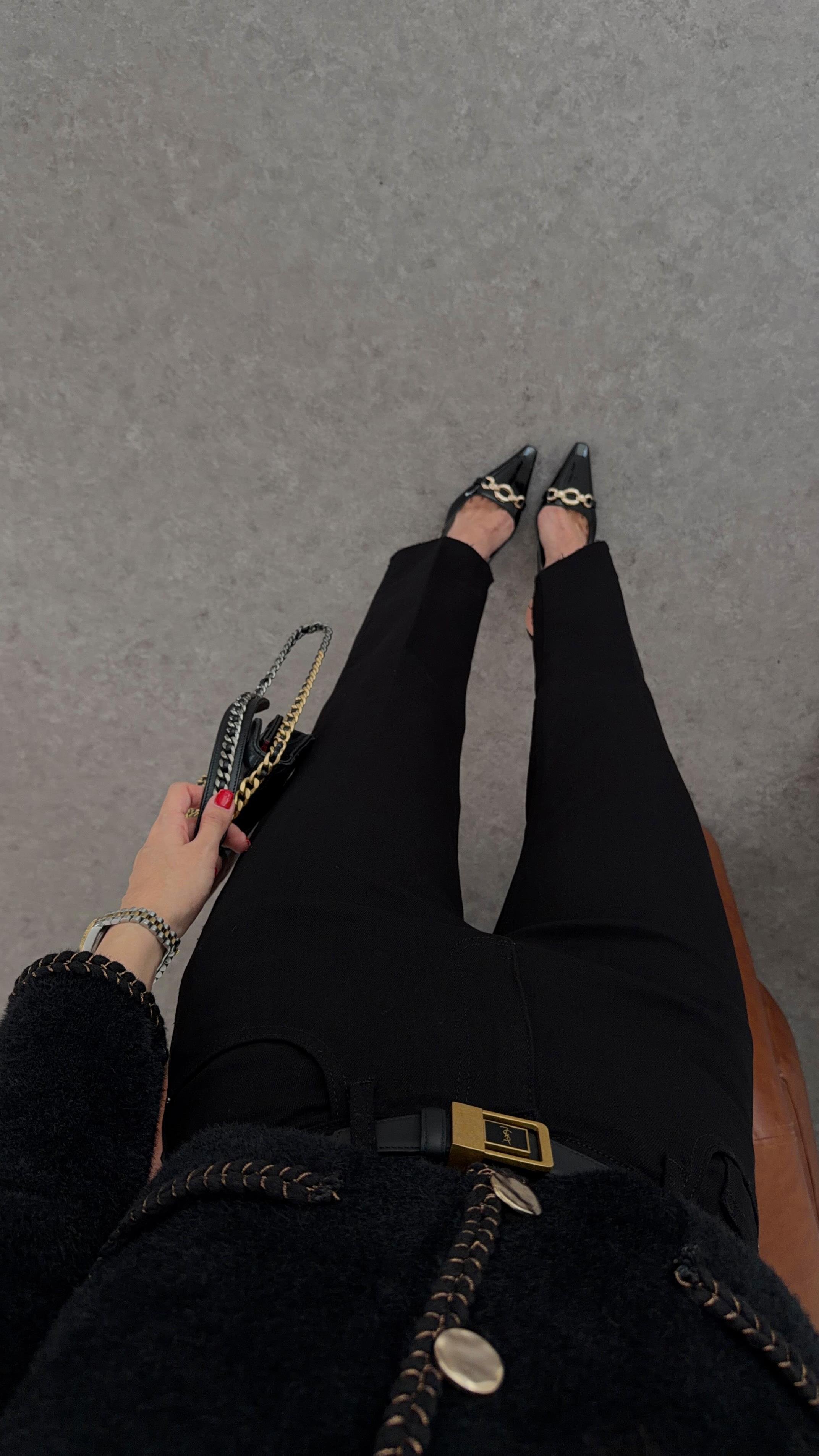 Likralı Siyah Momfit Jean