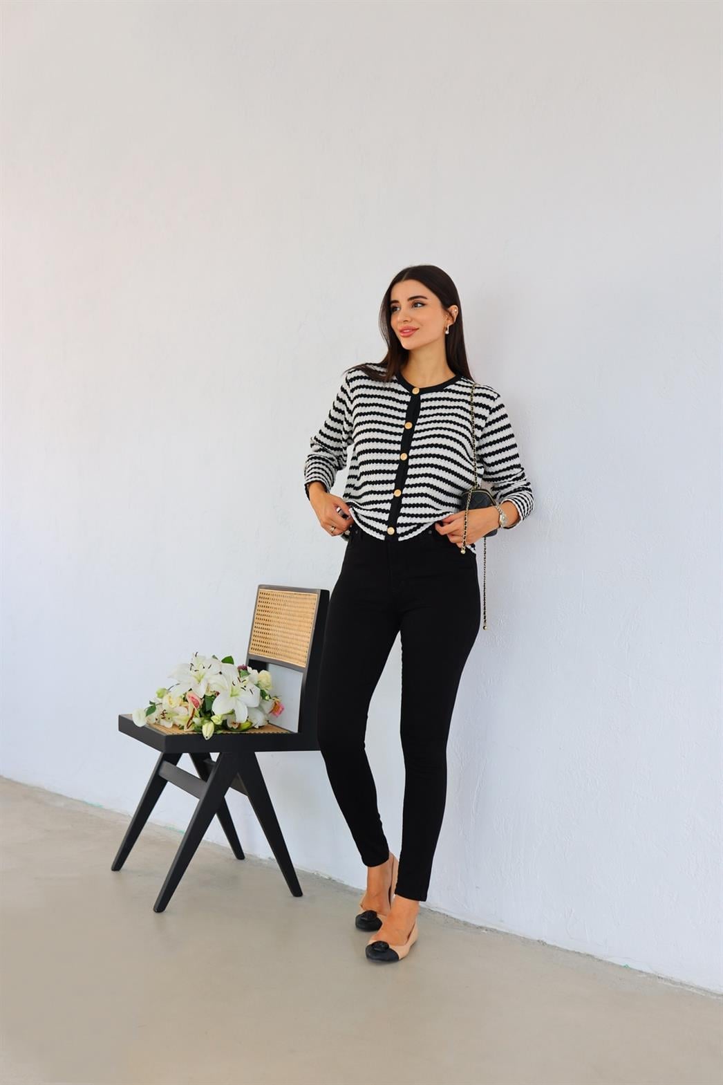 Likralı Siyah Skinny Jean