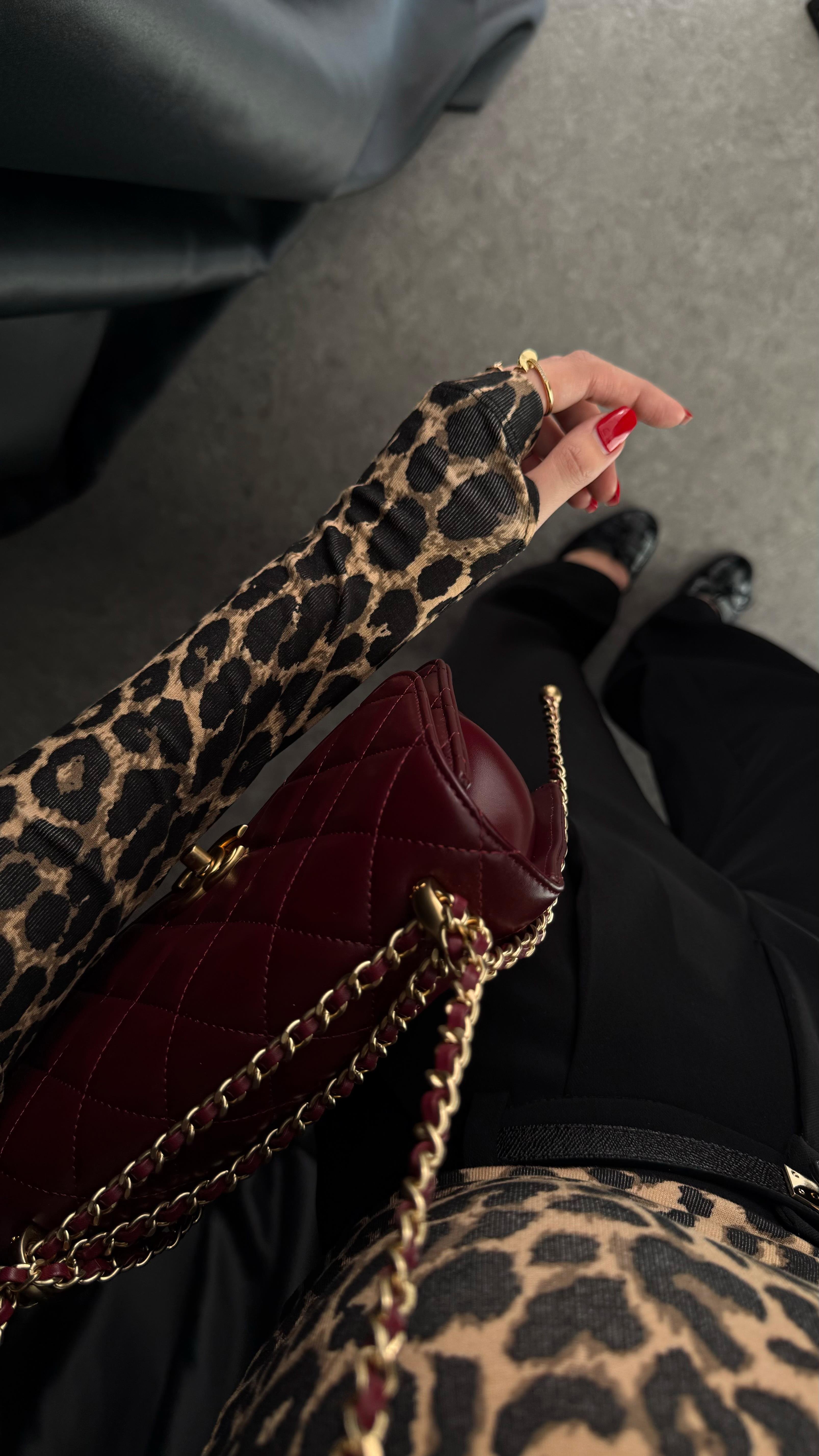Likralı Soft Touch Leopar Basic Bluz