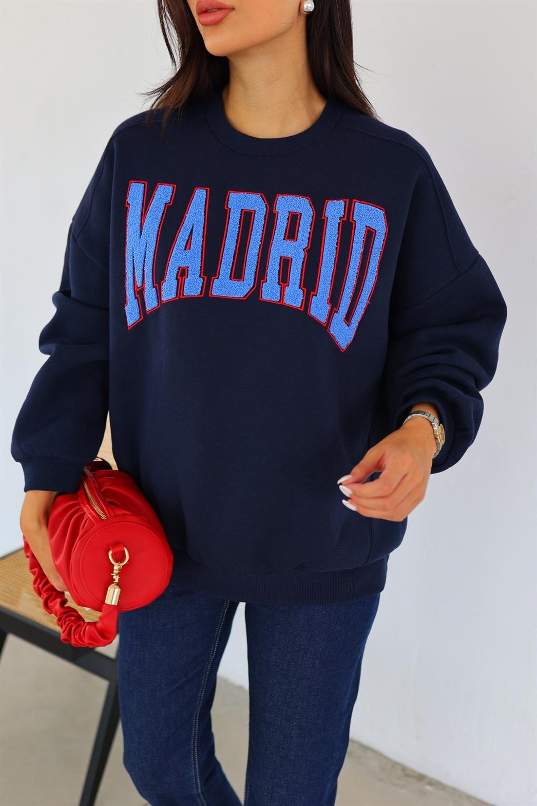 Madrid Üç İplik Lacivert Sweat