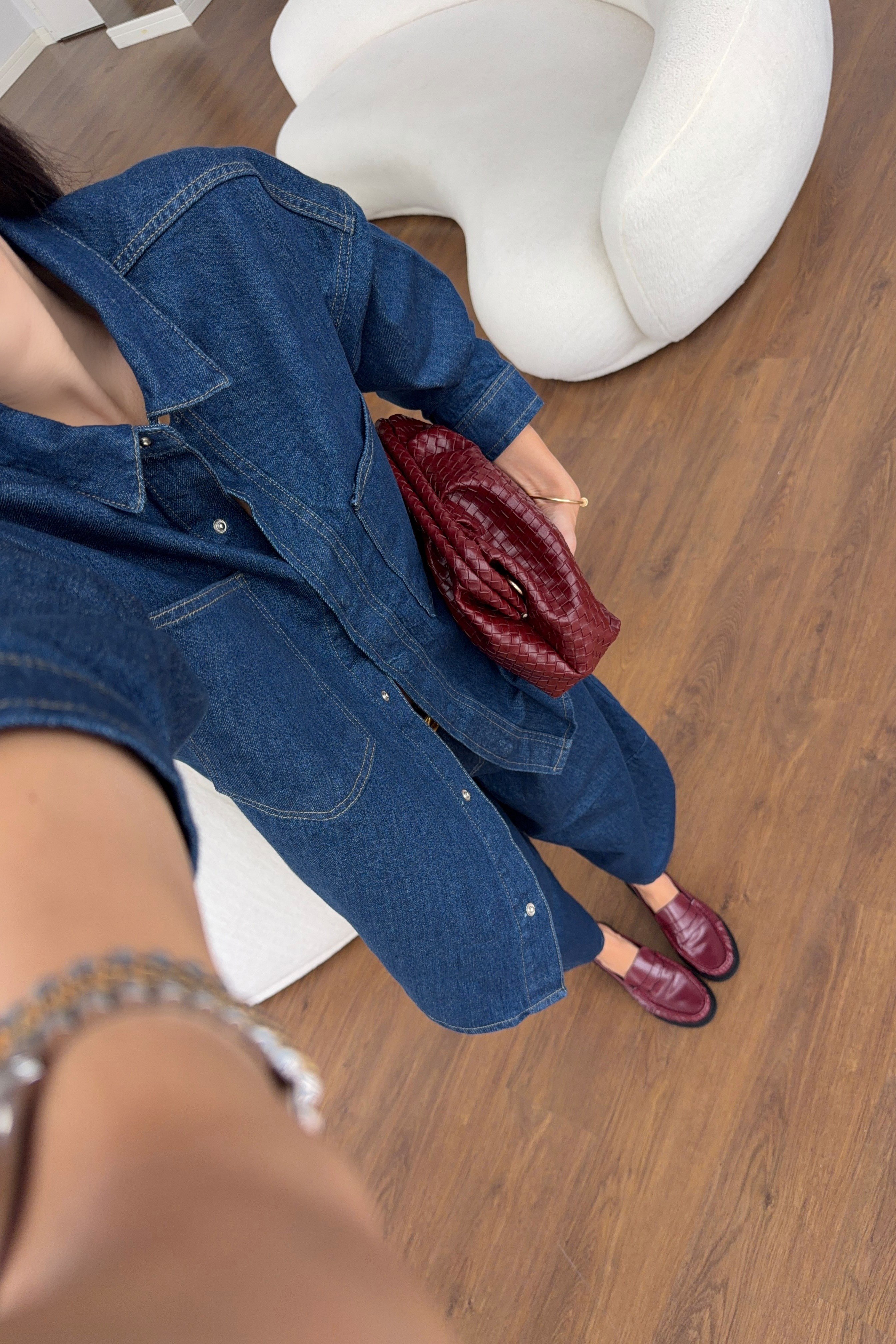 Mavi Denim Ceket-Balon Pantolon Takım