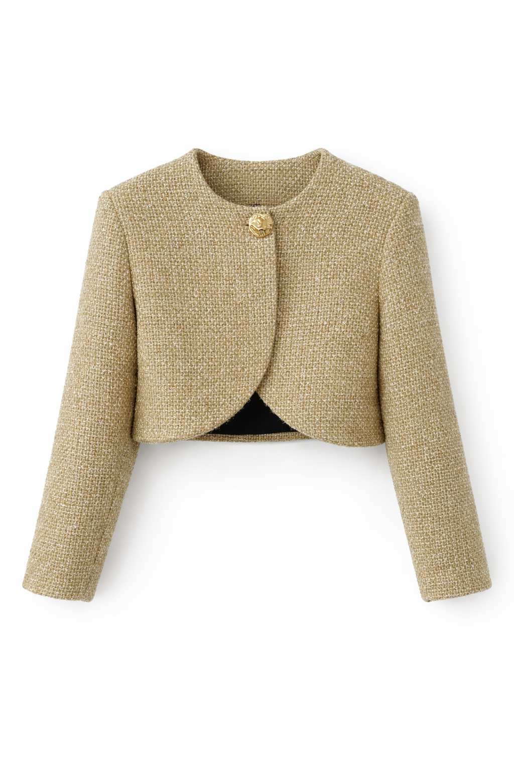 Metalik İplikli Gold Ceket