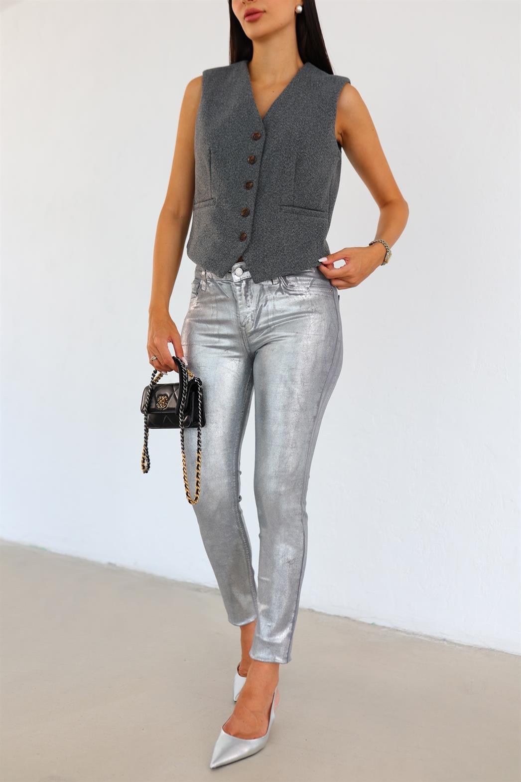 Metallic Yıkamalı Jean