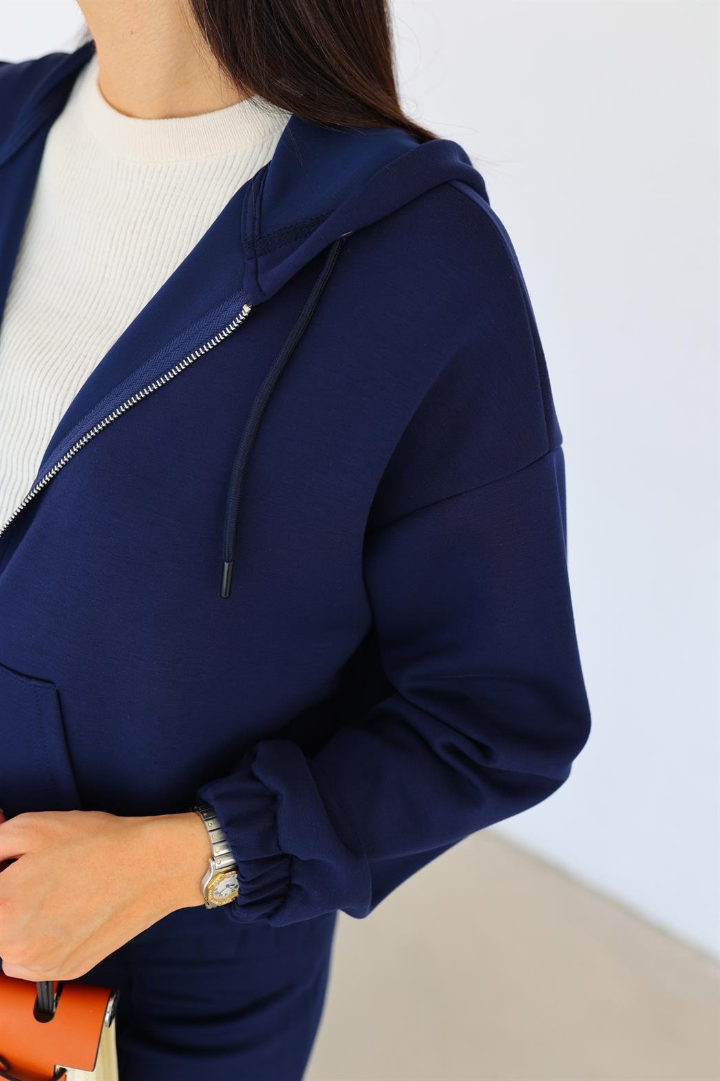 Modal Likralı Lacivert Takım