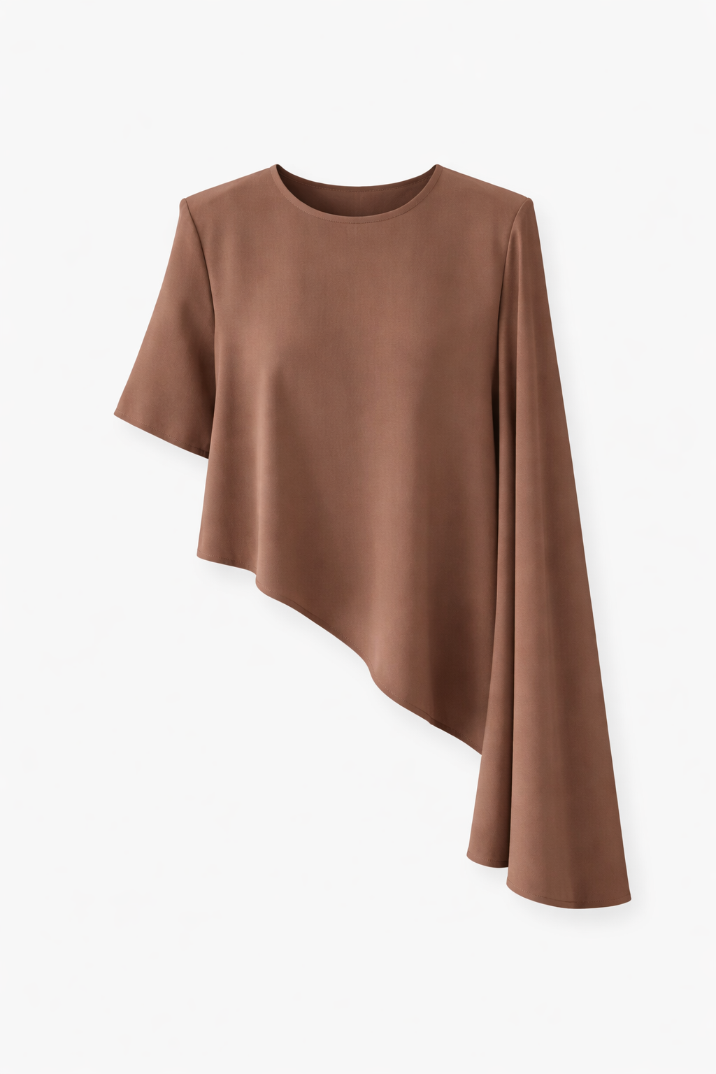 Modal Pelerinli Kahve Bluz