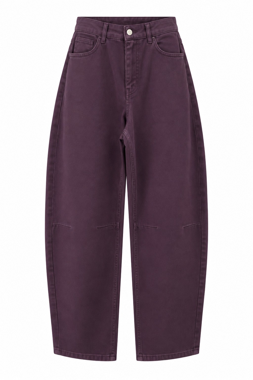 Mürdüm Soft Barrel Denim Pantolon