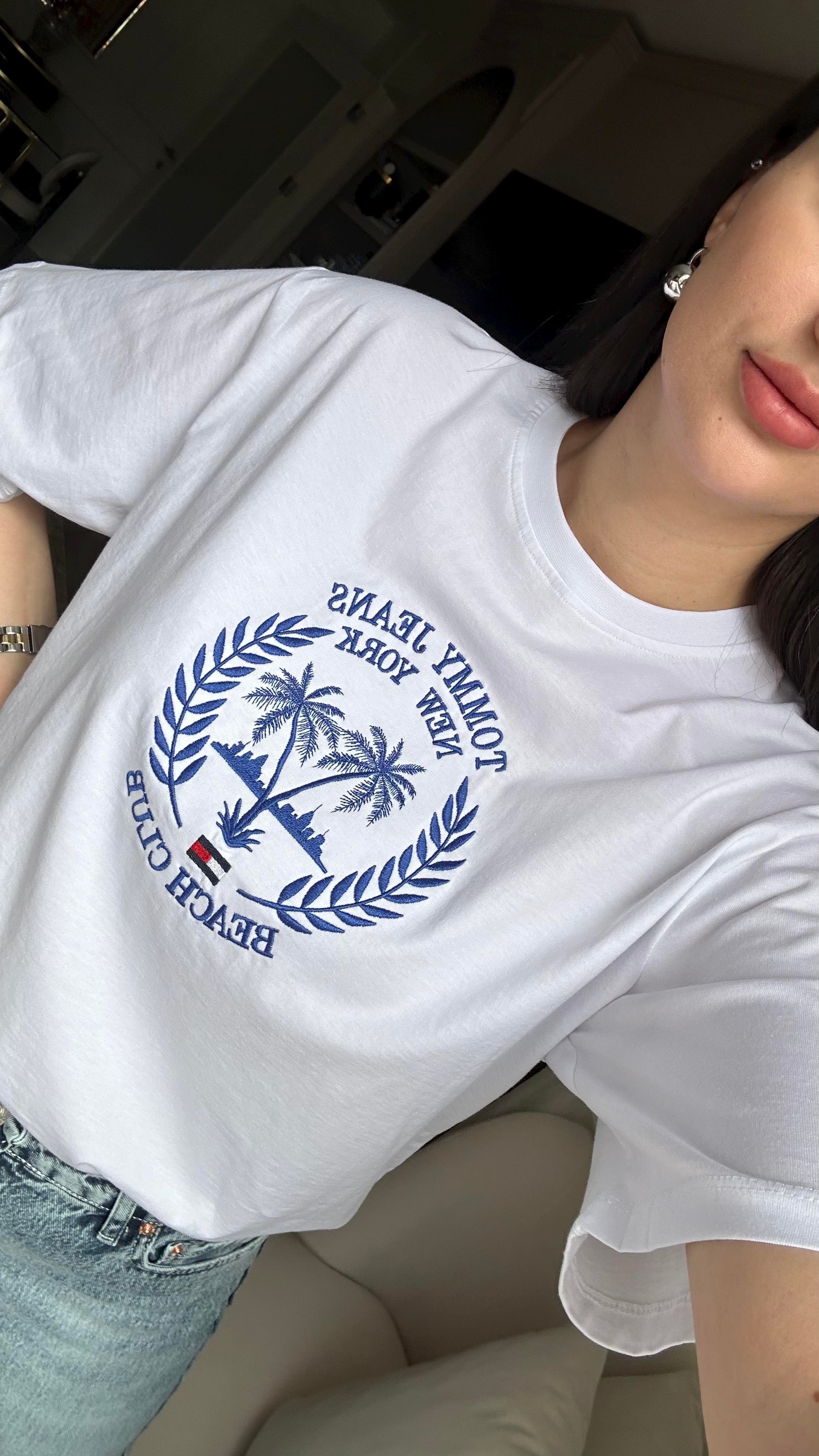 Nakışlı Tom Beyaz Tshirt