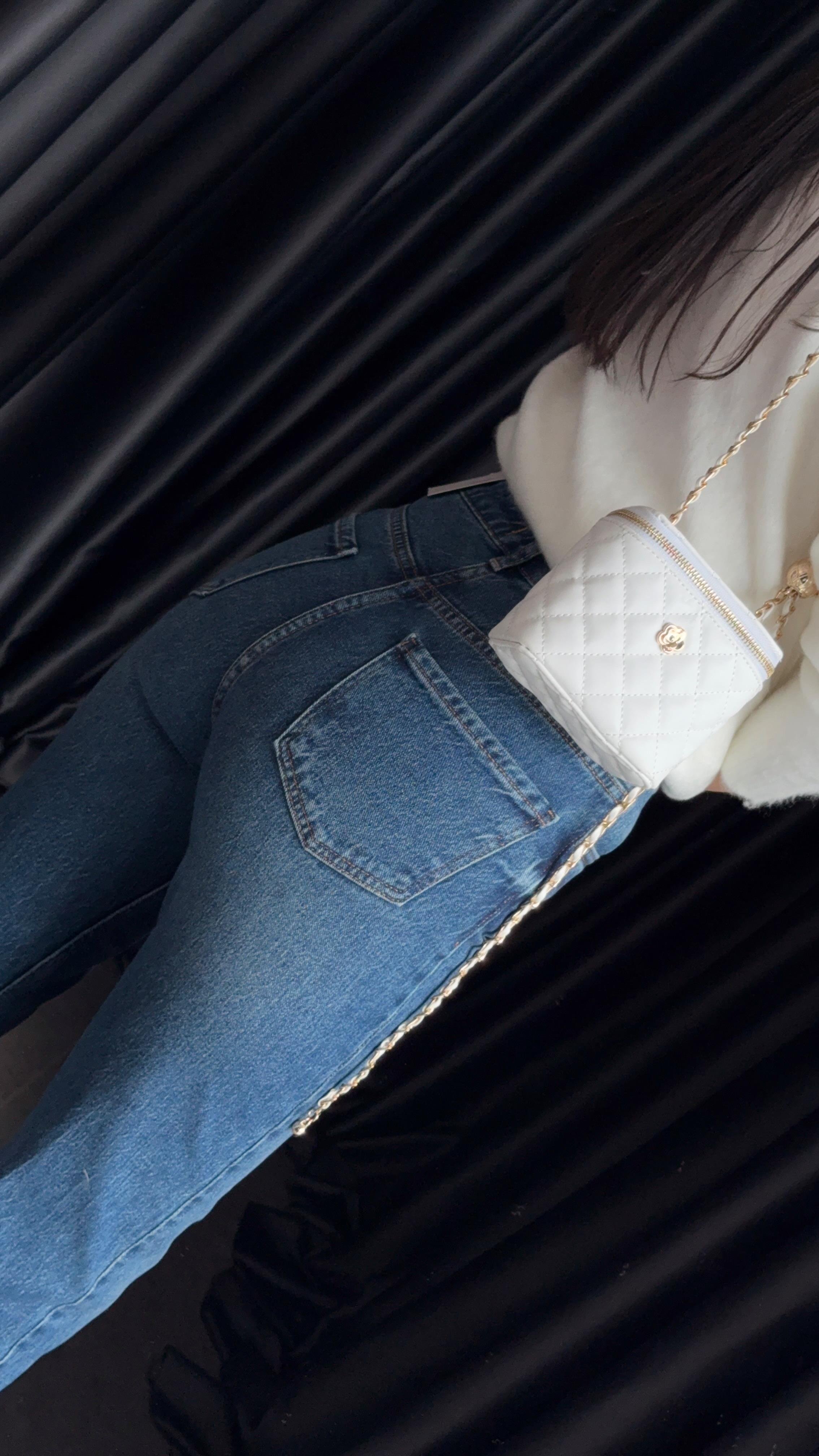 Orta Yıkama Boyfit Jean