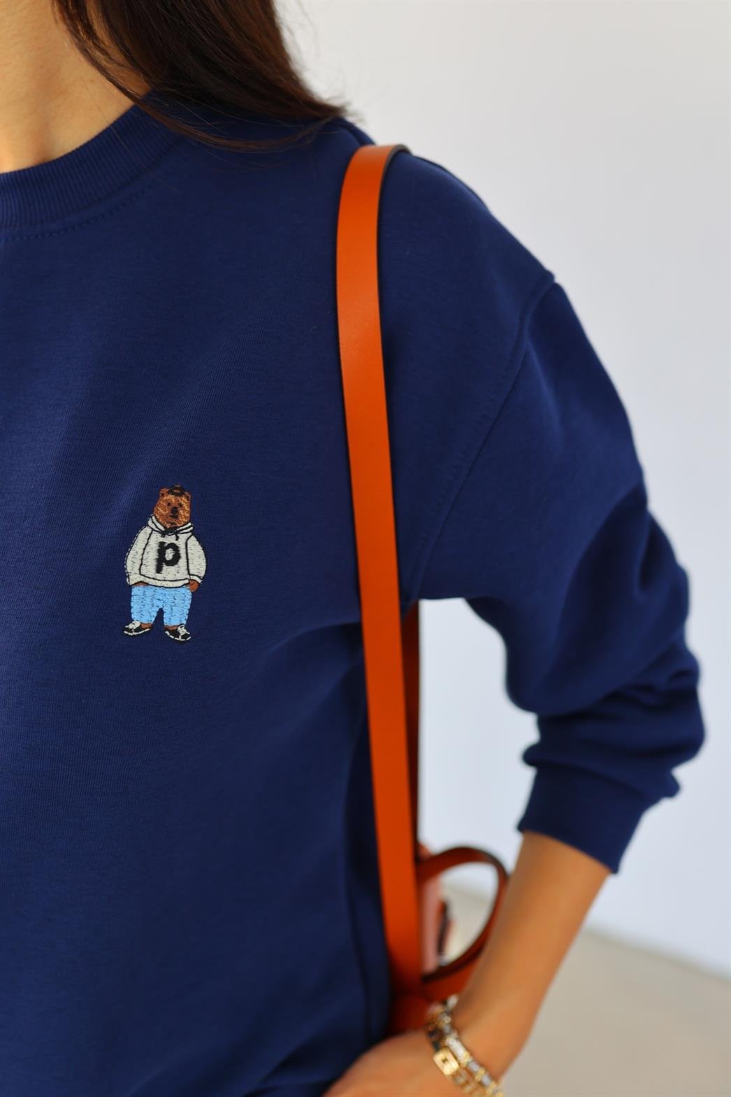 P Bear Lacivert Sweat