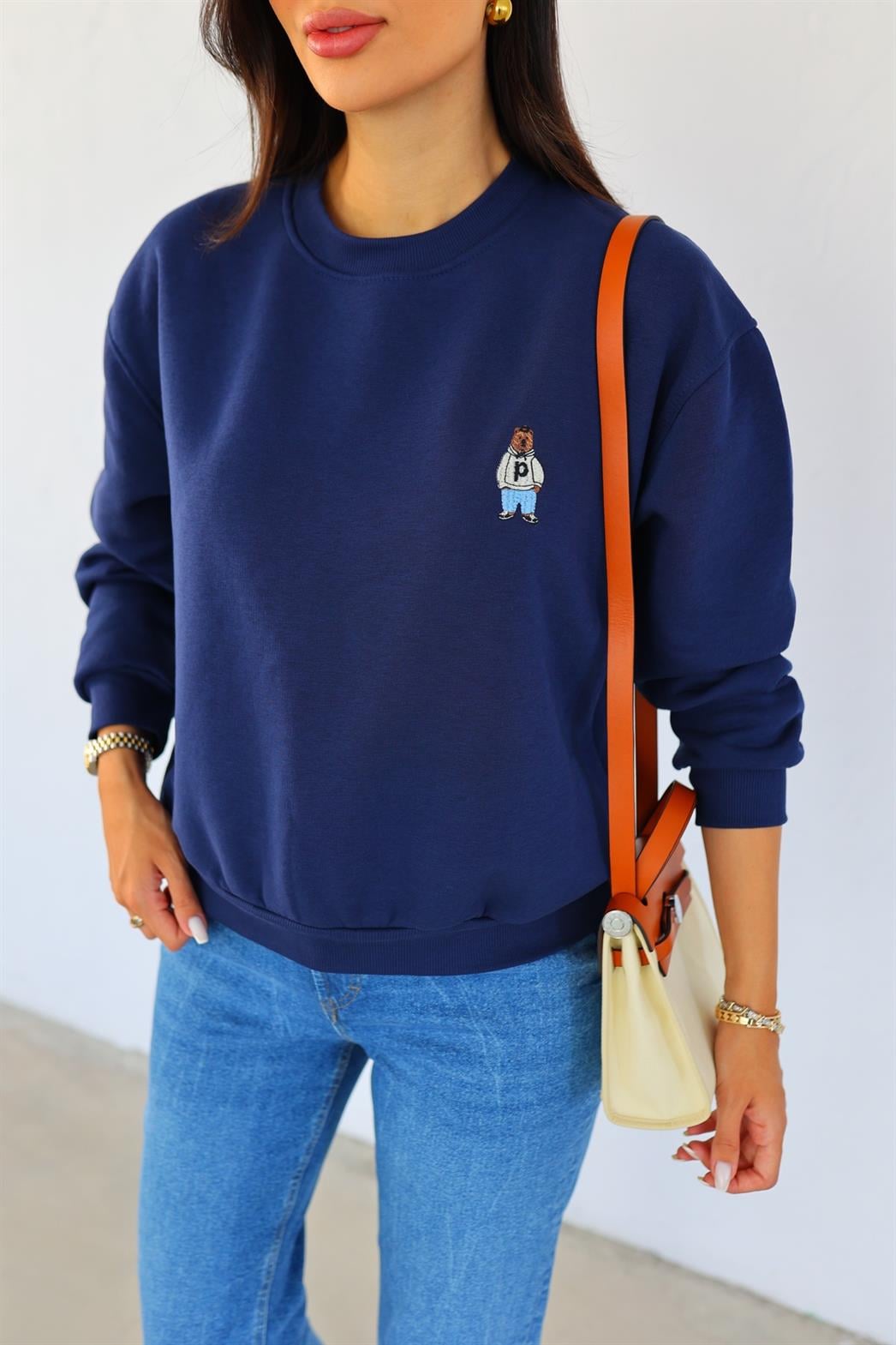 P Bear Lacivert Sweat
