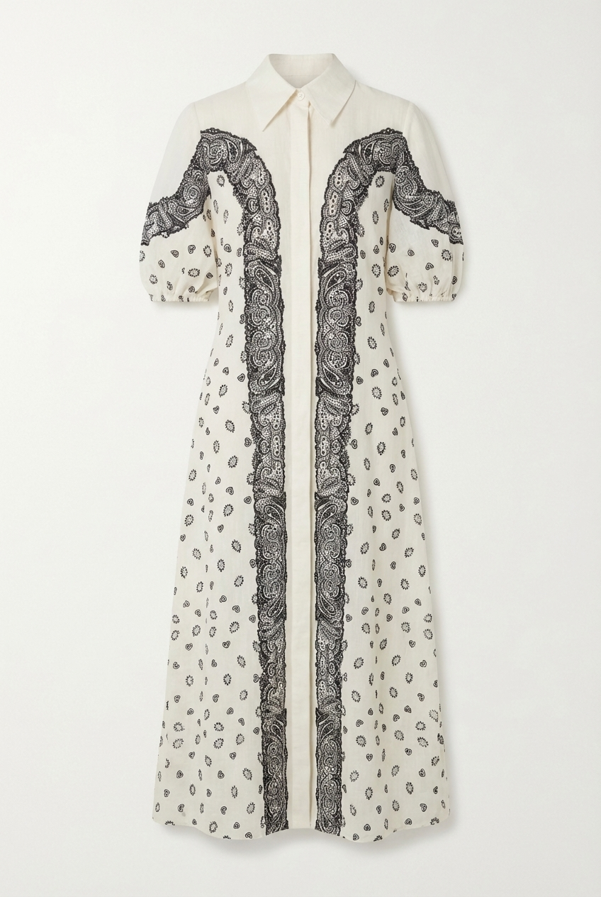 Paisle Ekru Elbise