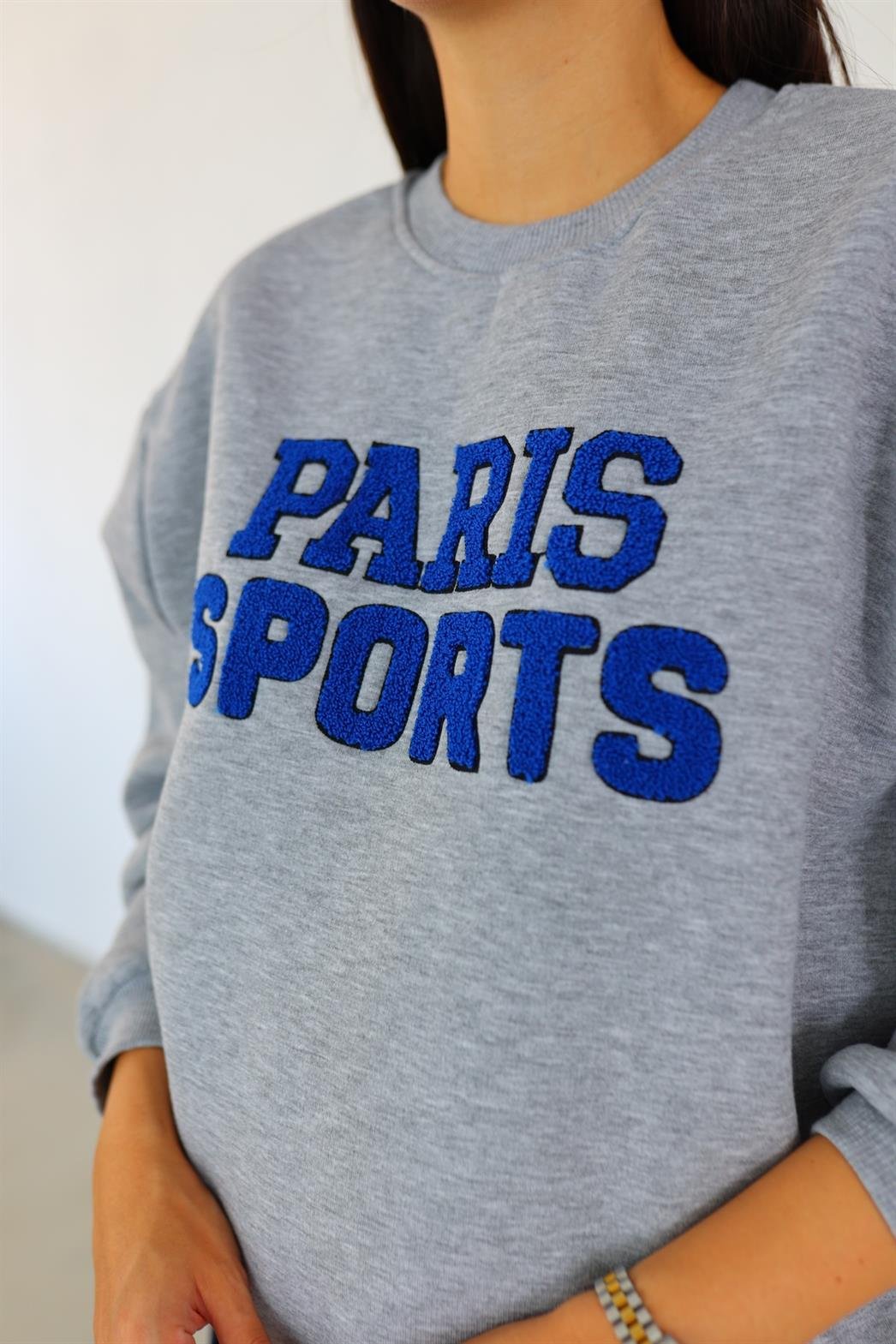 Paris Sports Üç İplik Gri Sweat