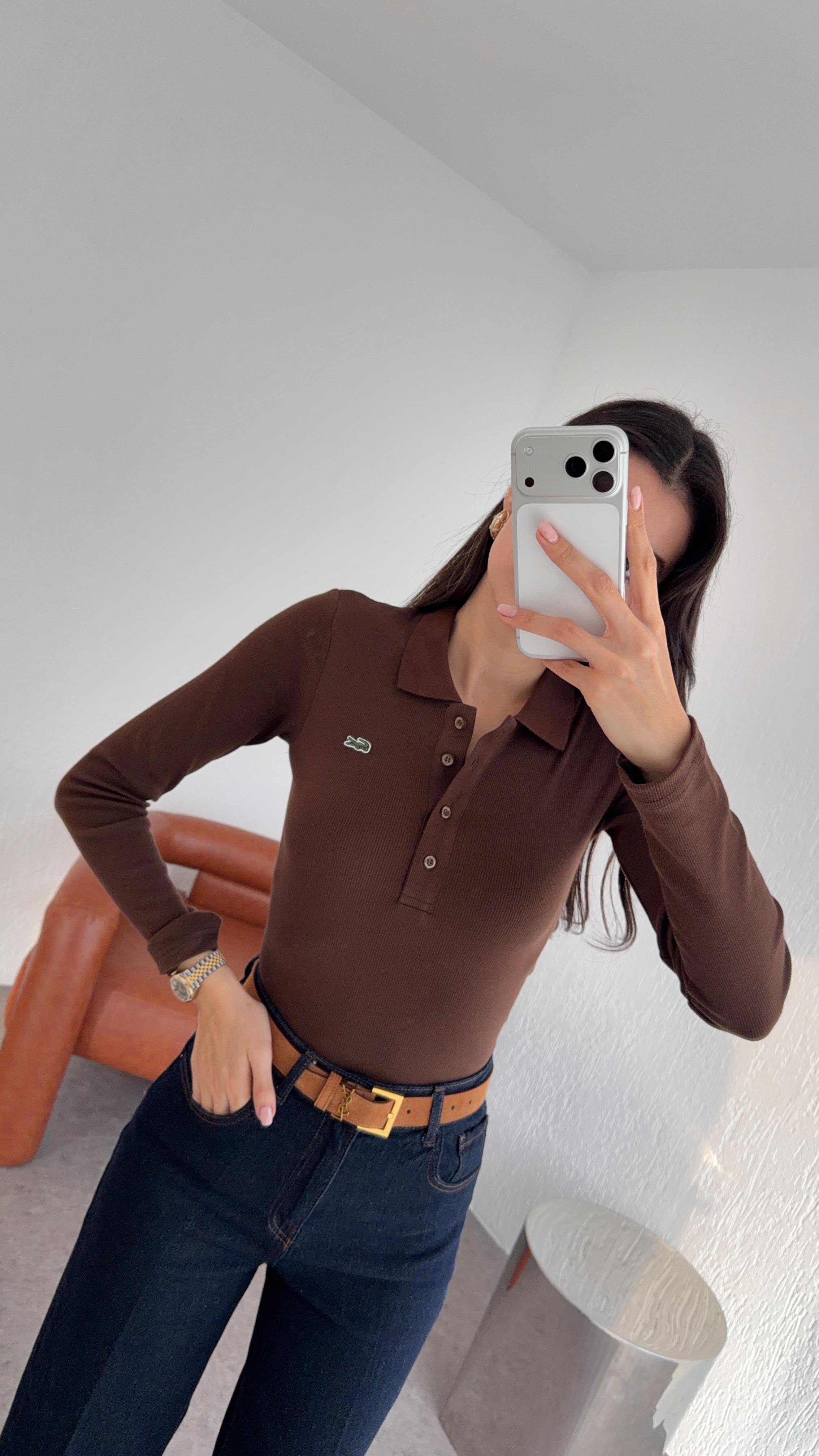 Polo Yaka Kahverengi Kaşkorse Basic