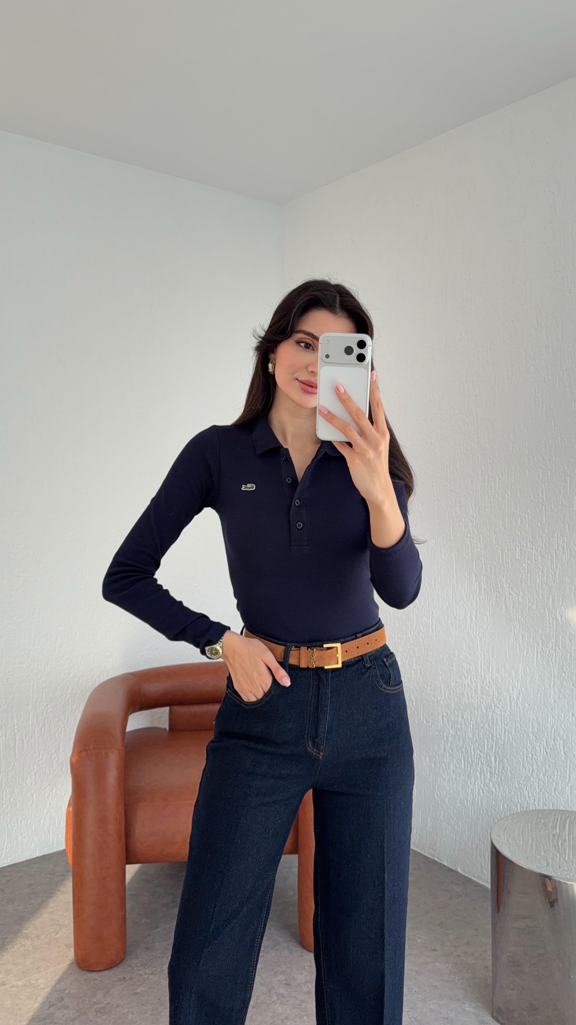 Polo Yaka Lacivert Kaşkorse Basic