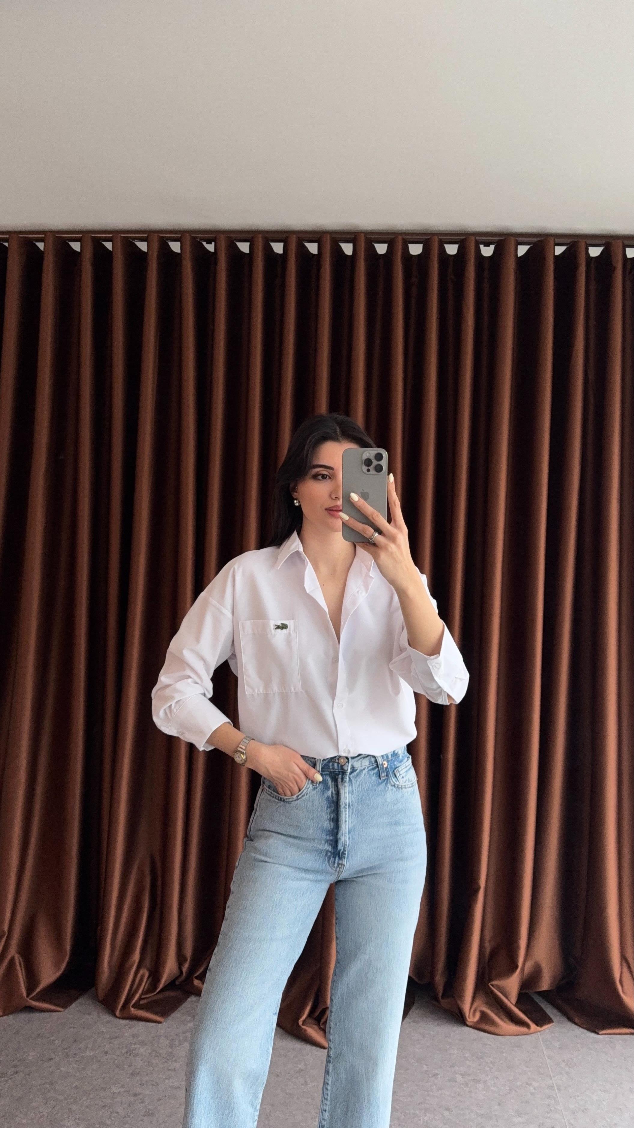 Poplin Beyaz Basic Gömlek