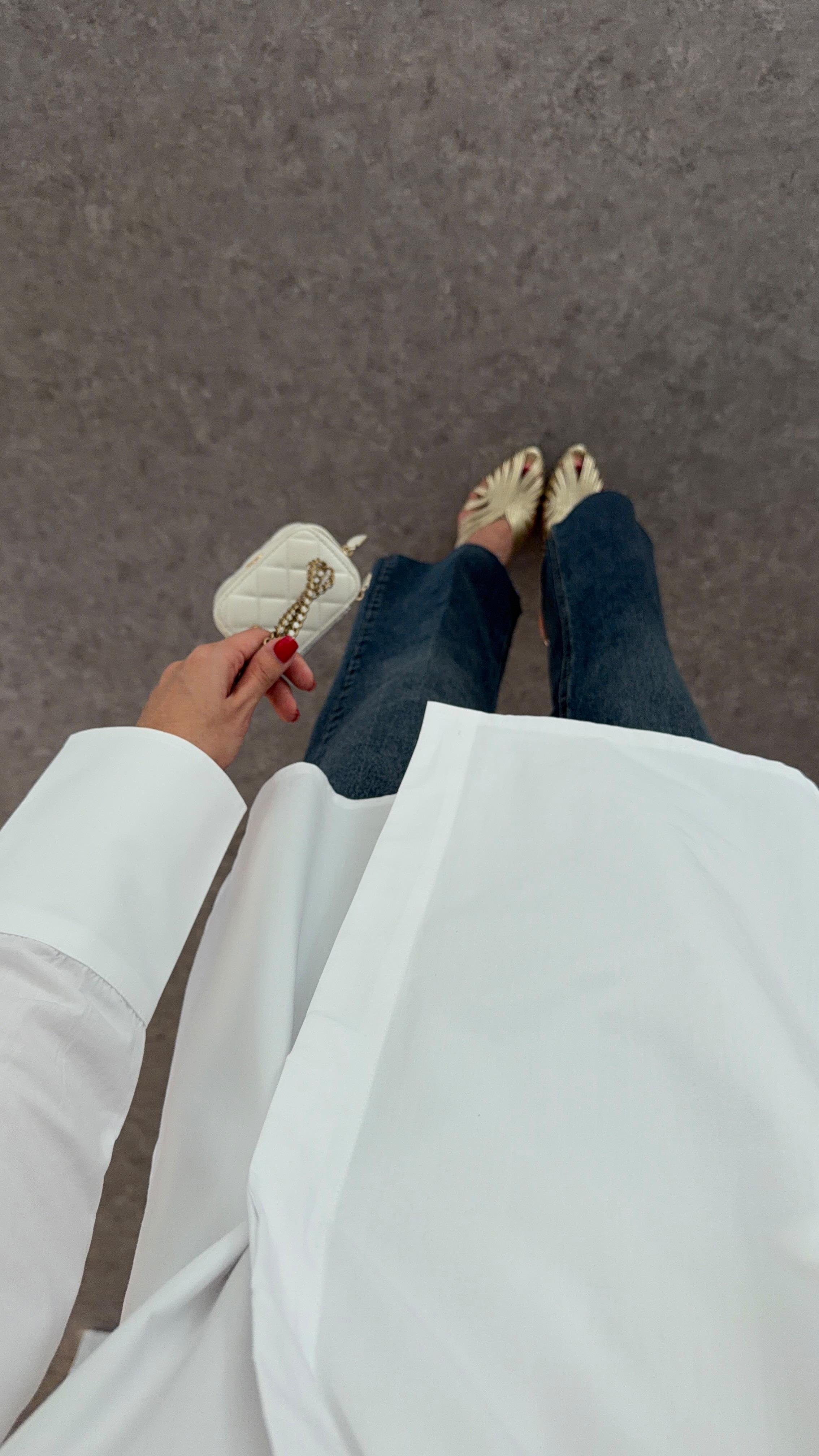 Poplin Beyaz Kruvaze Gömlek