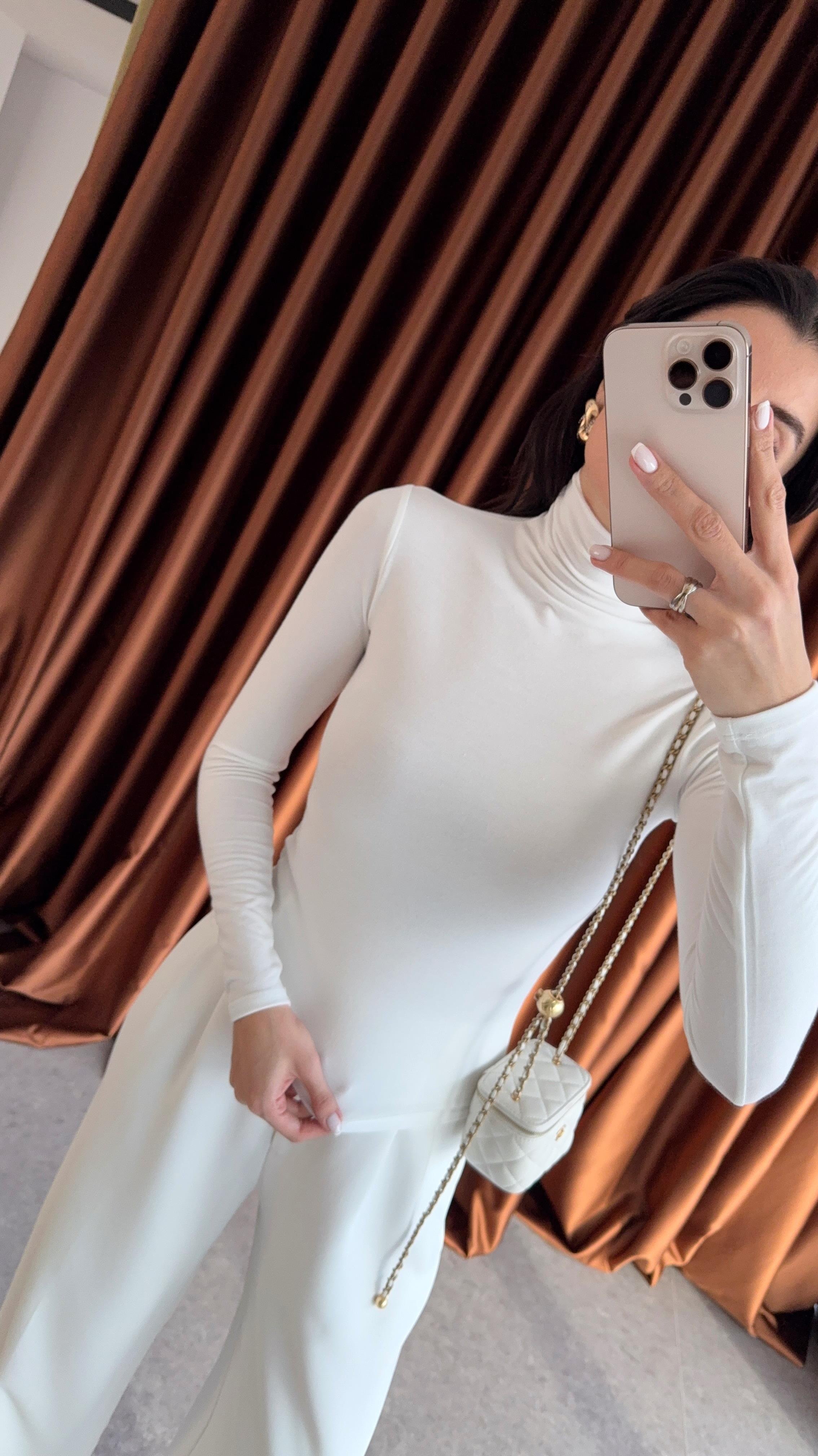 Premium Balıkçı Beyaz Basic Bluz