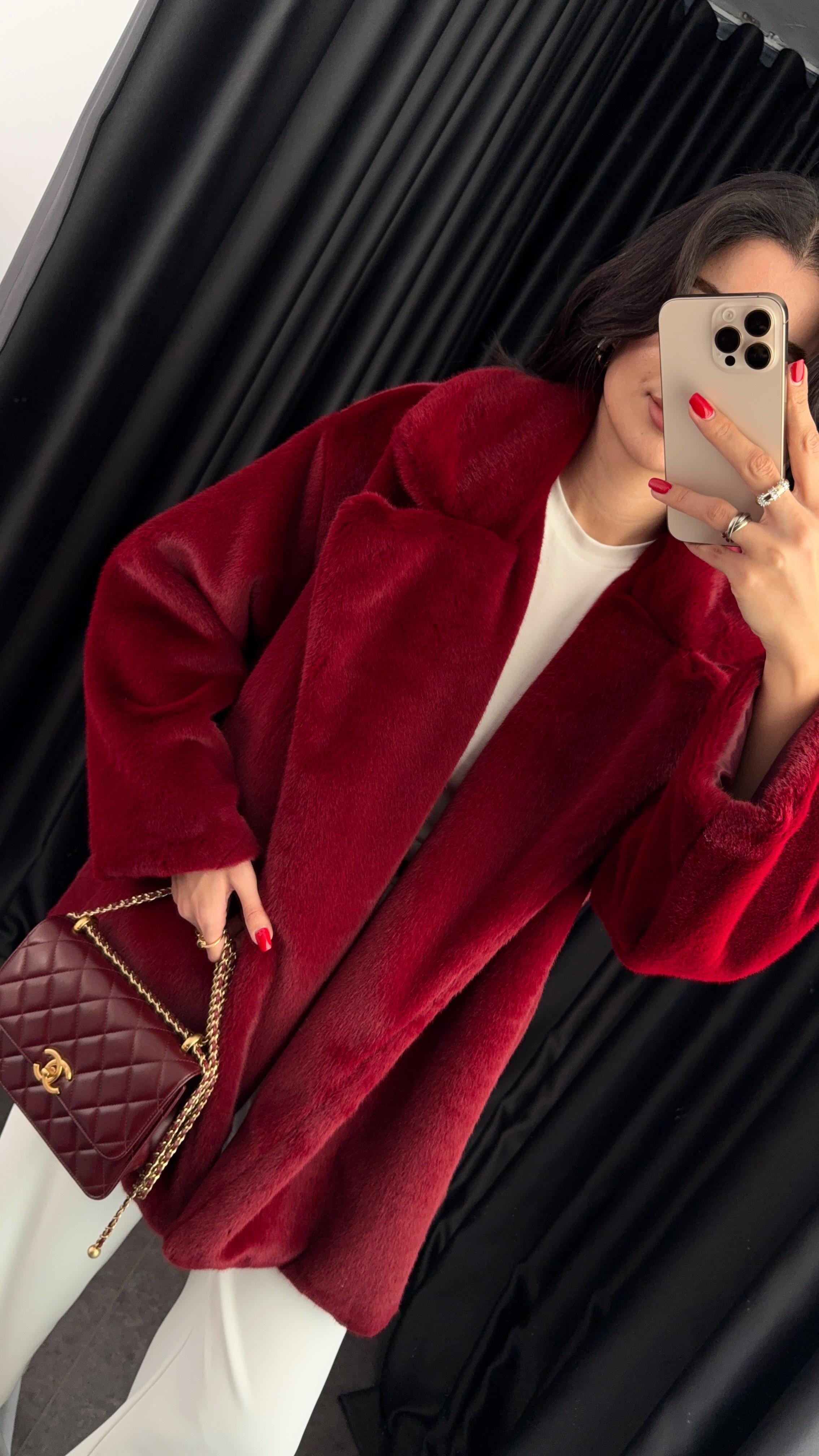 Premium Bordo Kürk