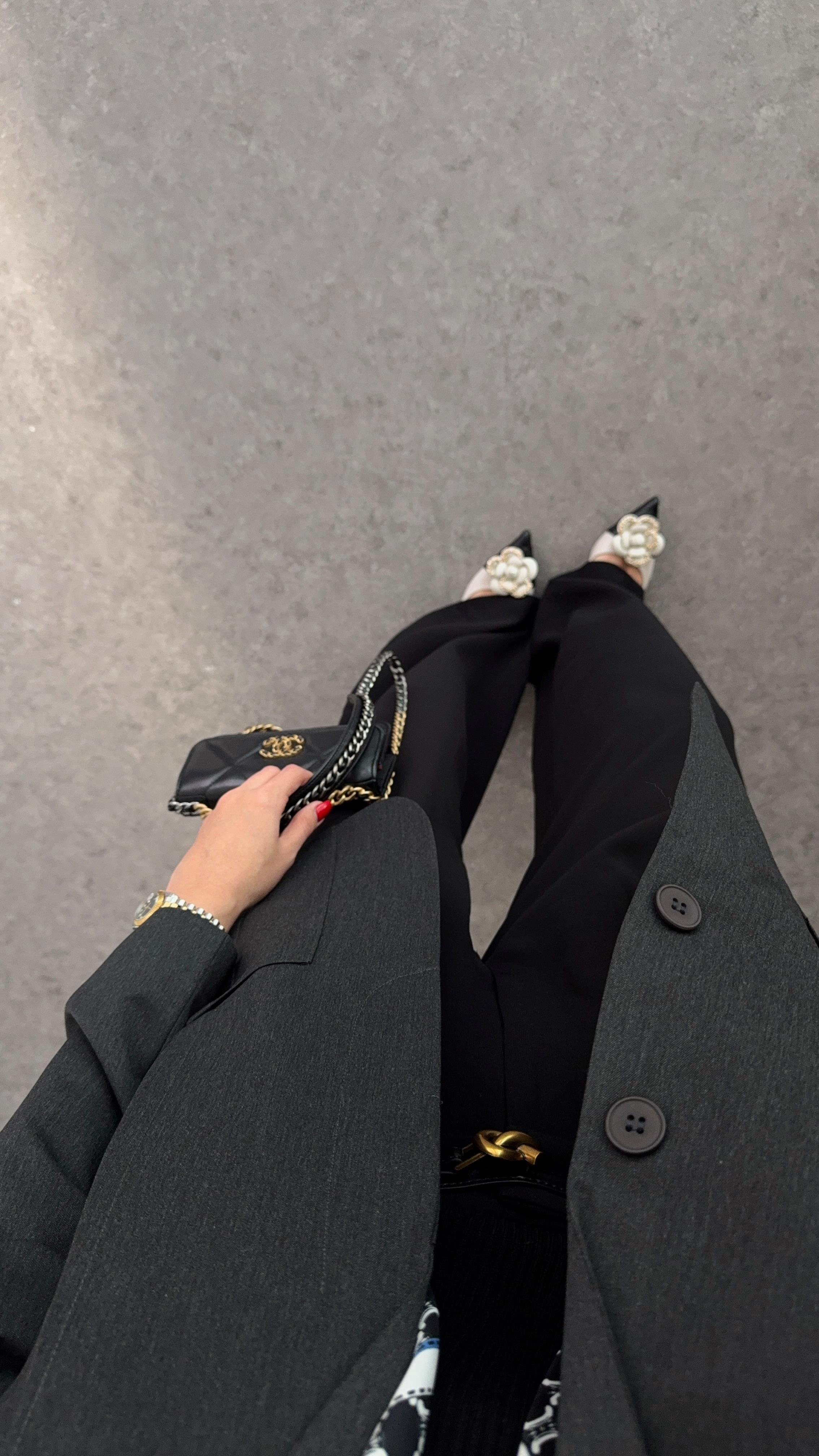 Premium Dikişli Antrasit Blazer Ceket