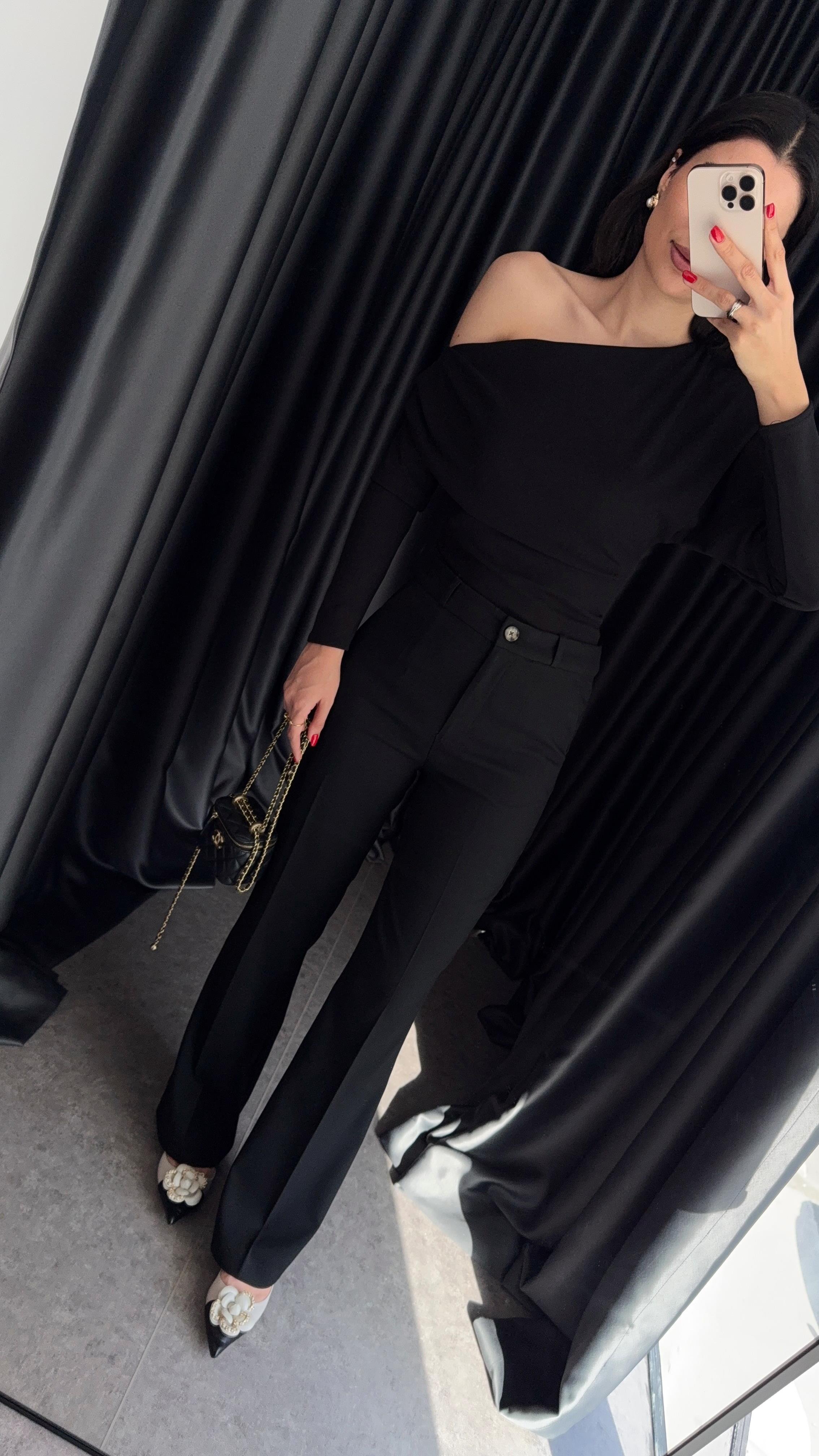 Premium Siyah Kumaş Pantolon
