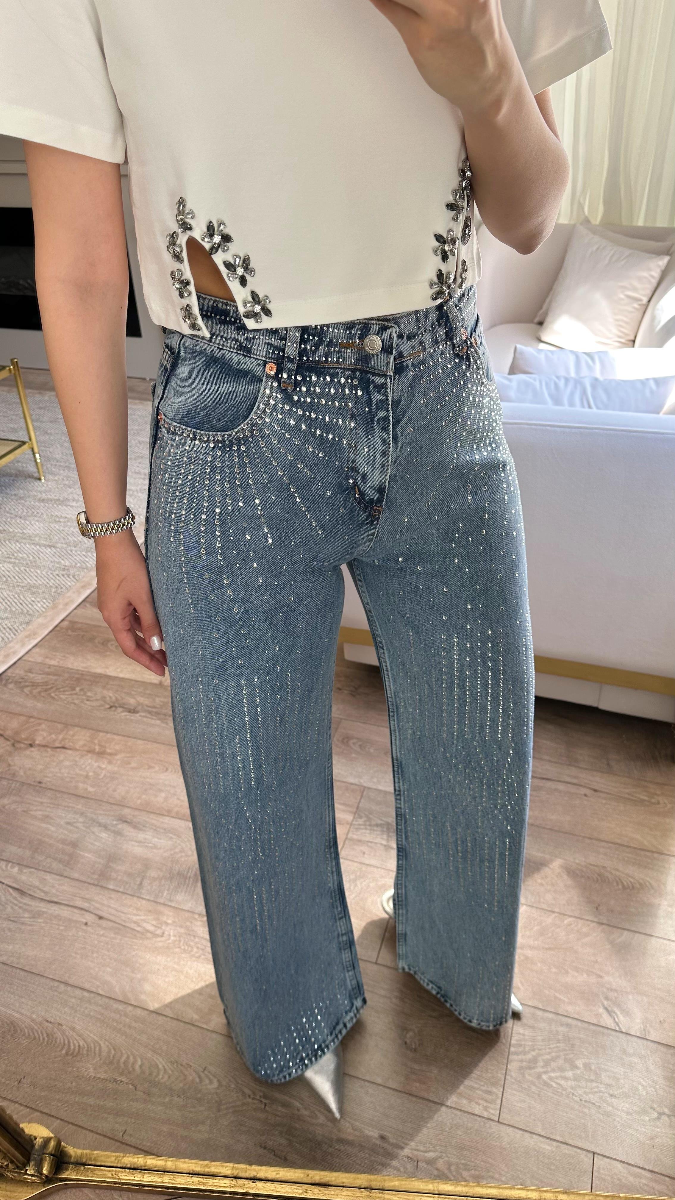 Premium Taşlı Jean
