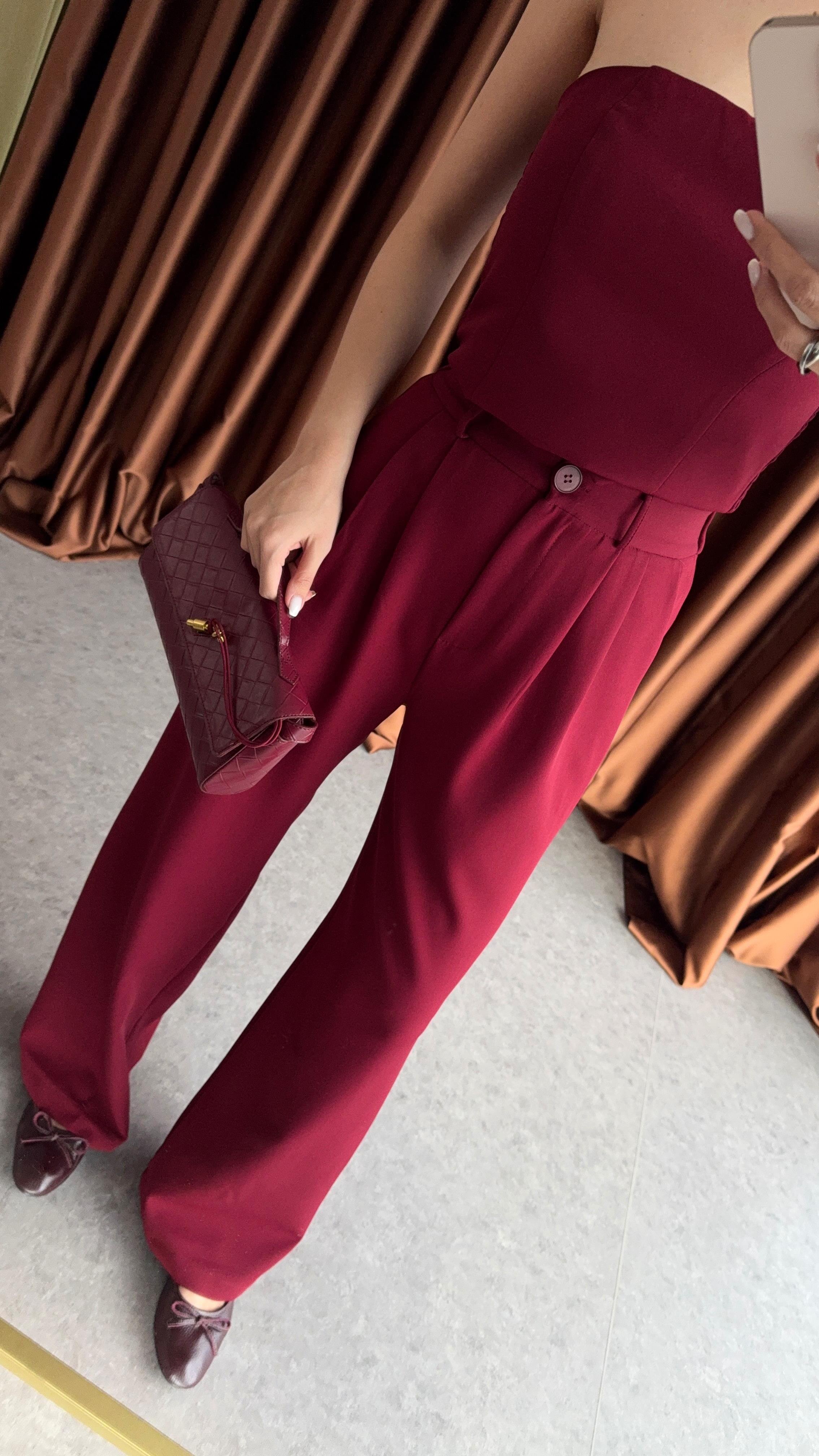 Premium Üçlü Bordo Takım