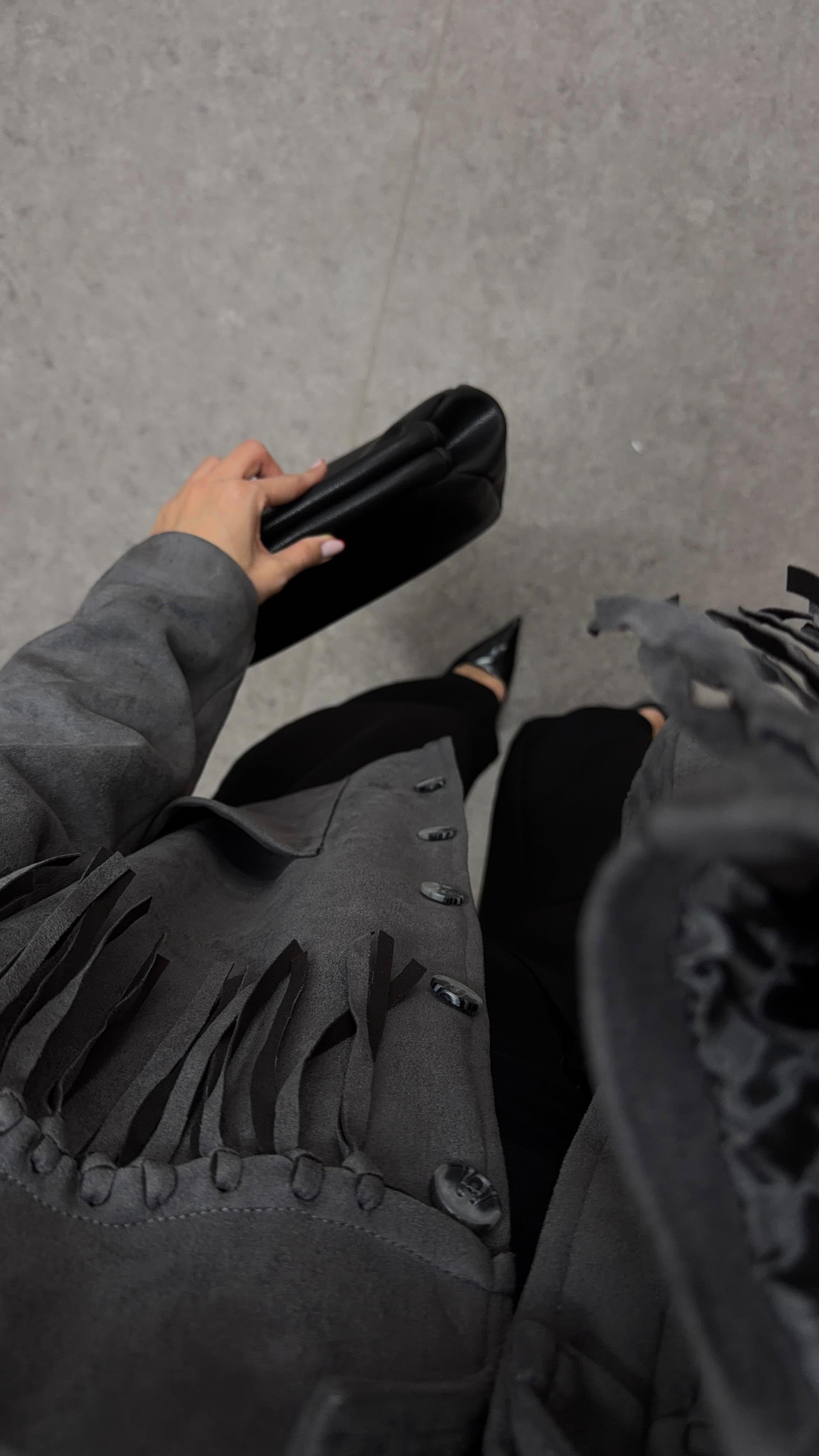 Püsküllü Süet Ceket